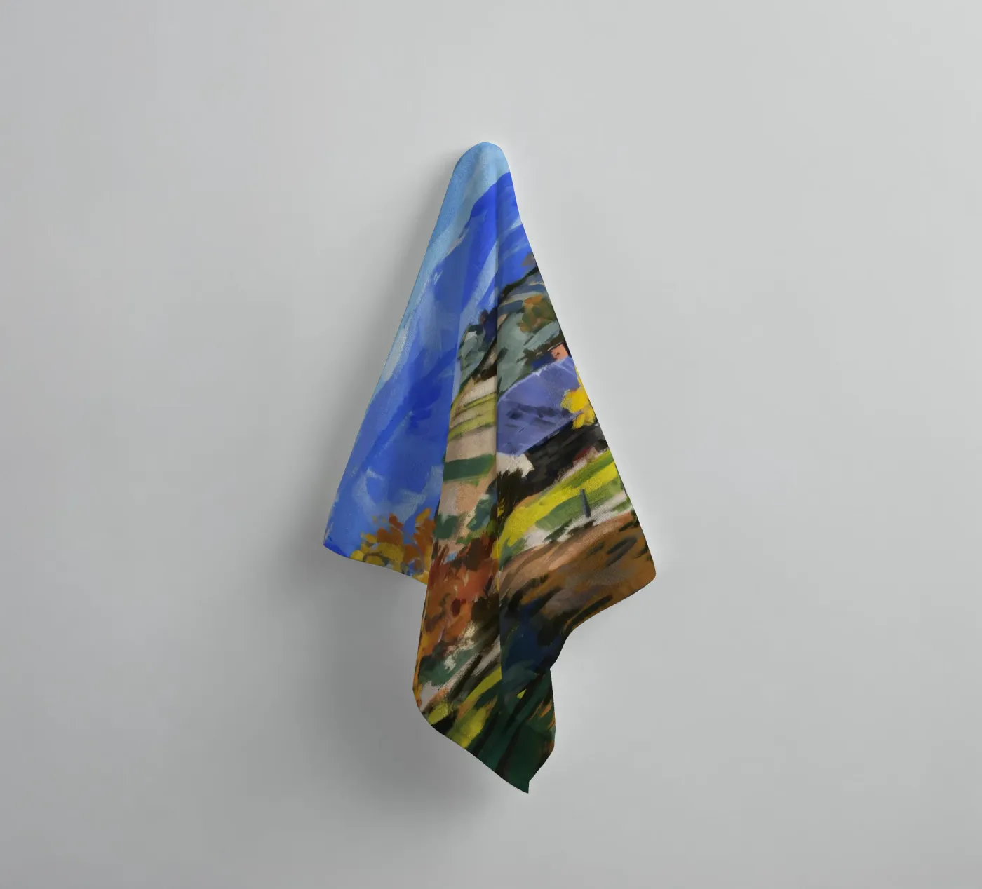 Hillside Autumn Patchwork towel by Celestial Harmony