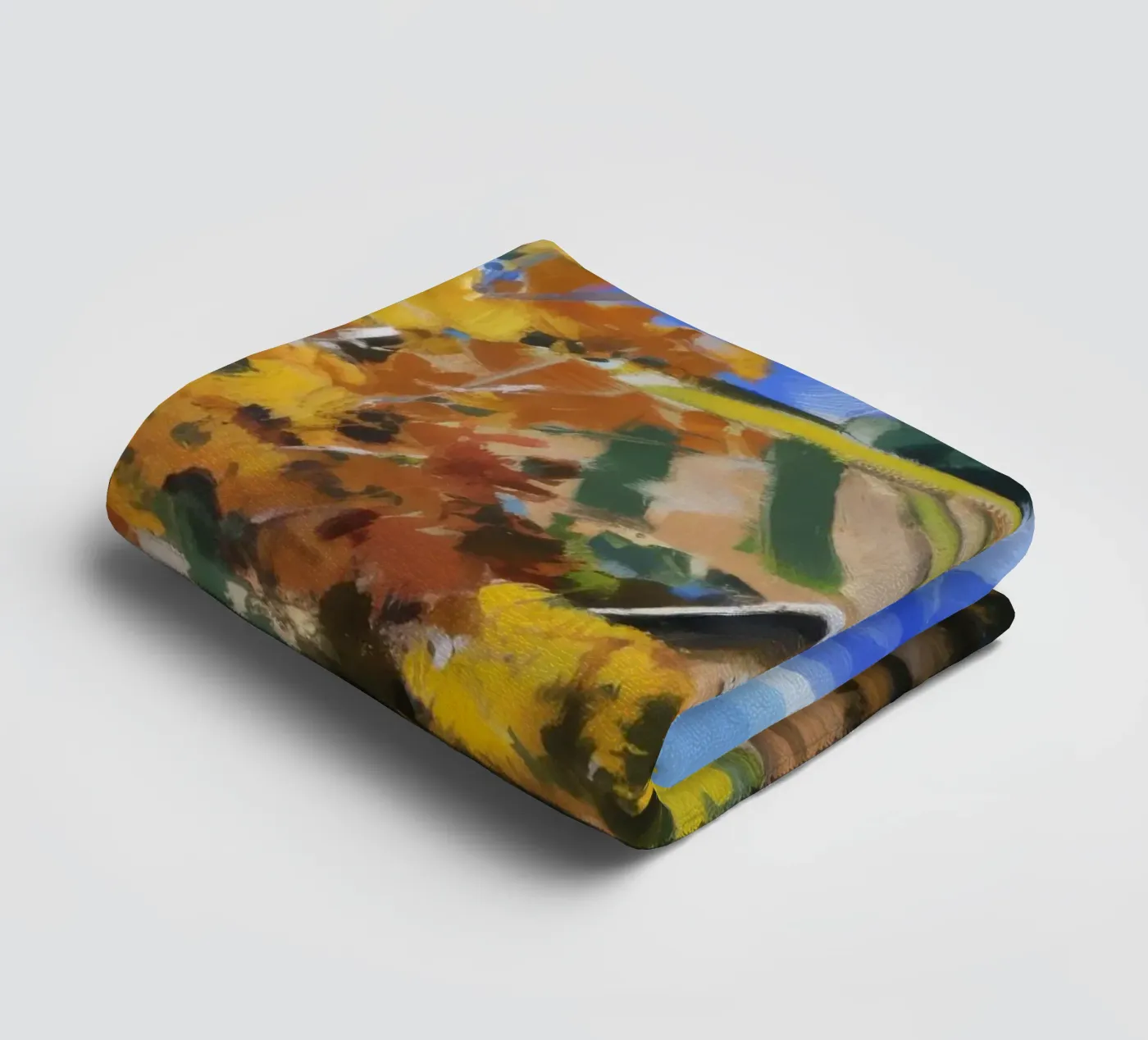 Hillside Autumn Patchwork towel by Celestial Harmony