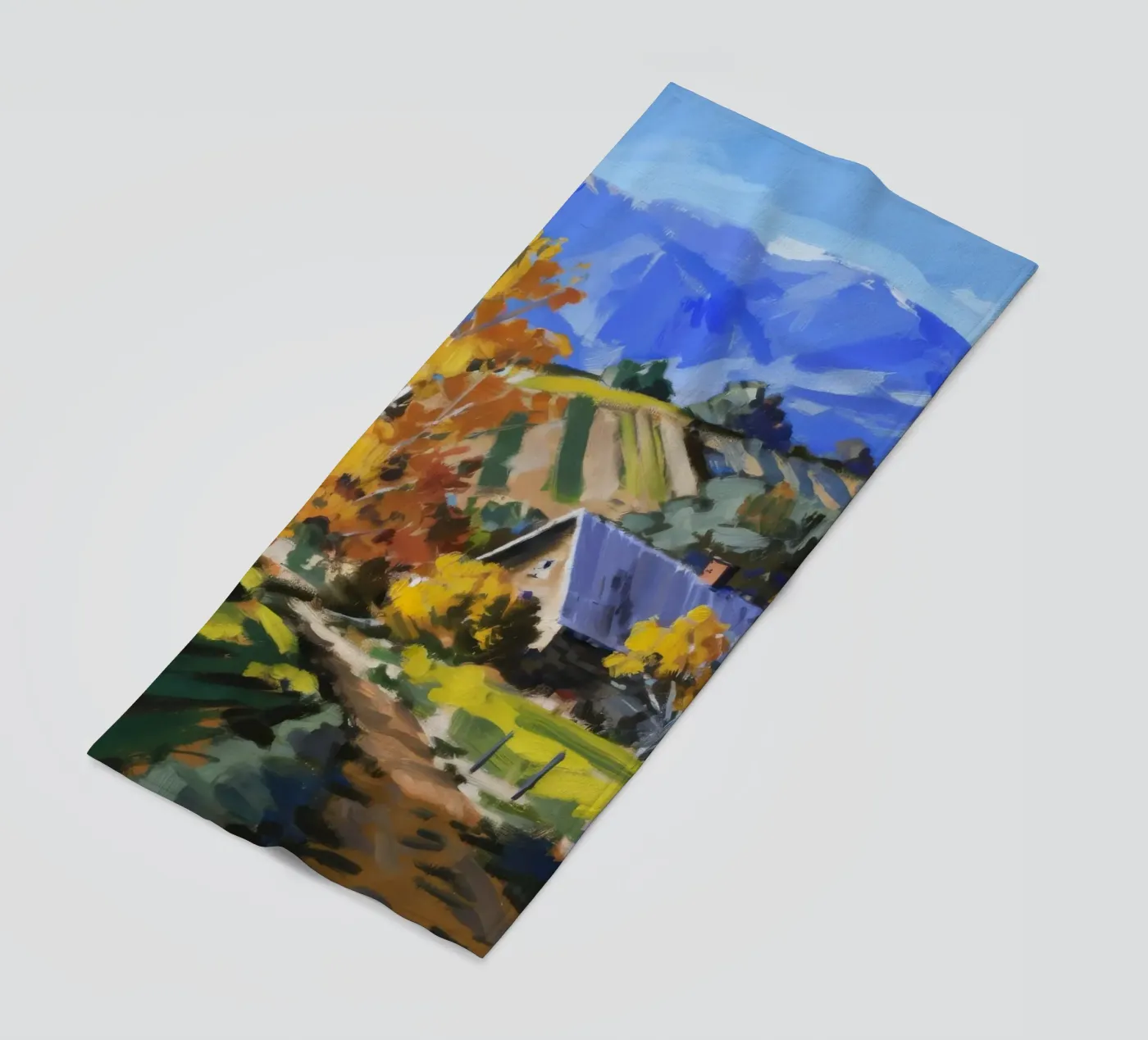 Hillside Autumn Patchwork Strandtuch von Celestial Harmony