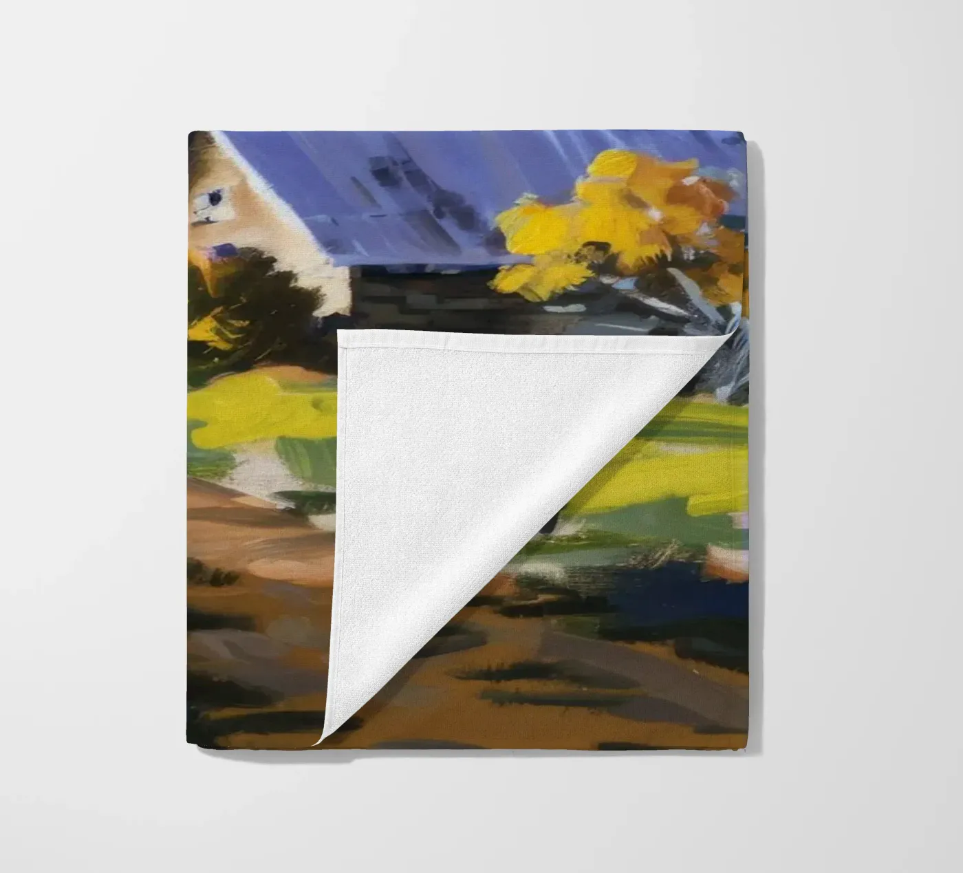 Hillside Autumn Patchwork Strandtuch von Celestial Harmony