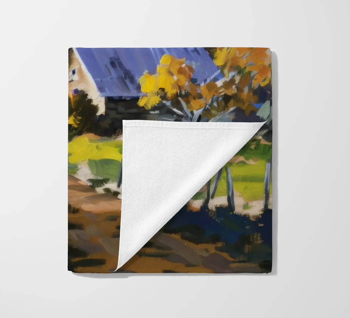 Hillside Autumn Patchwork Strandtuch von Celestial Harmony