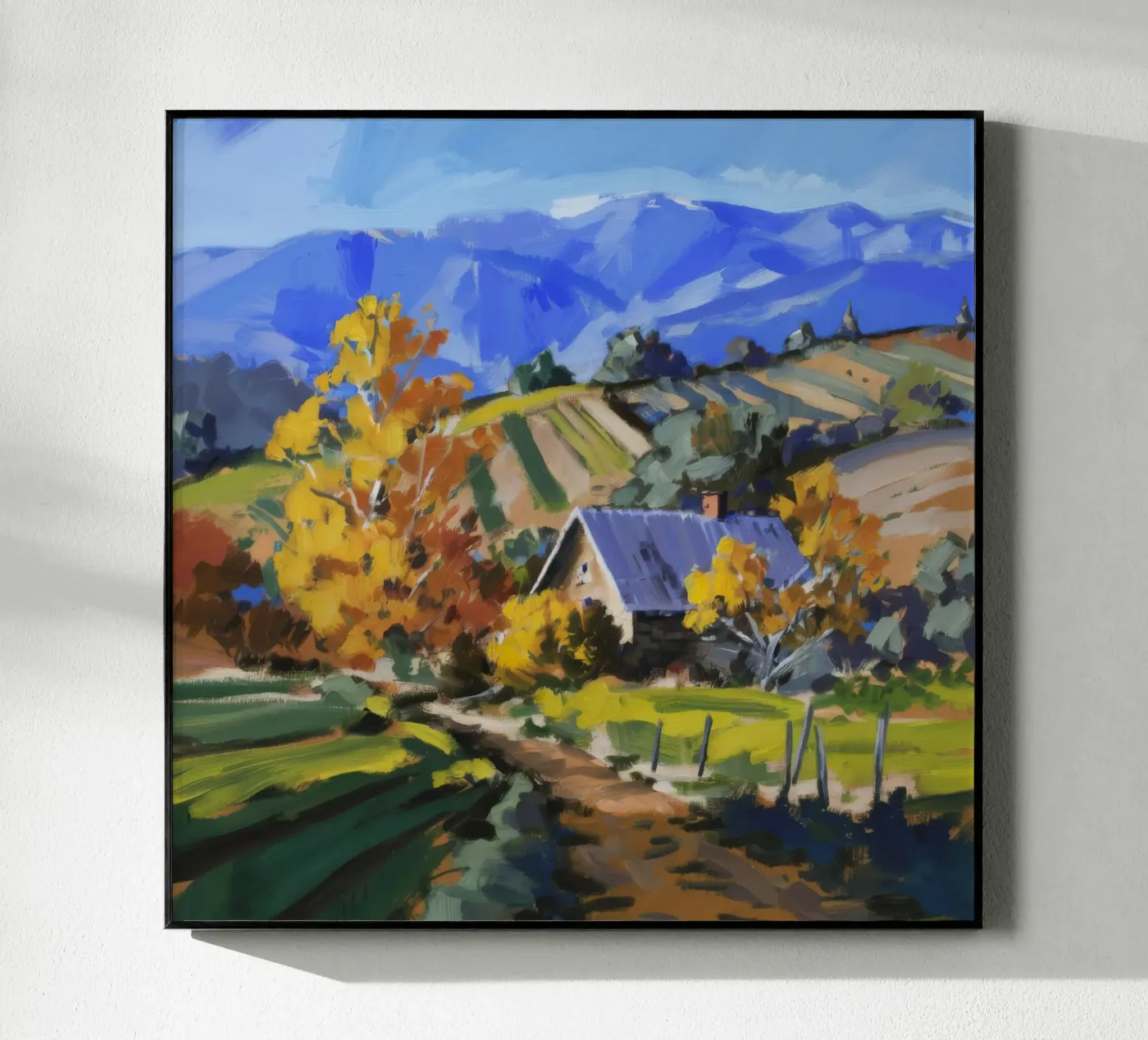 Hillside Autumn Patchwork plexiglas de Celestial Harmony