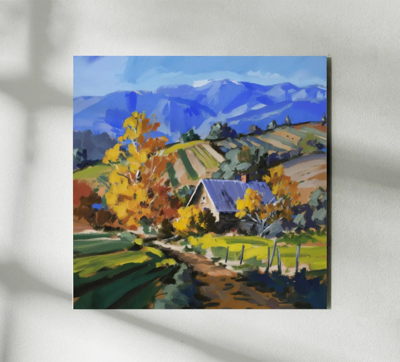 Patchwork d'autunno in collina alluminio dibond da Celestial Harmony