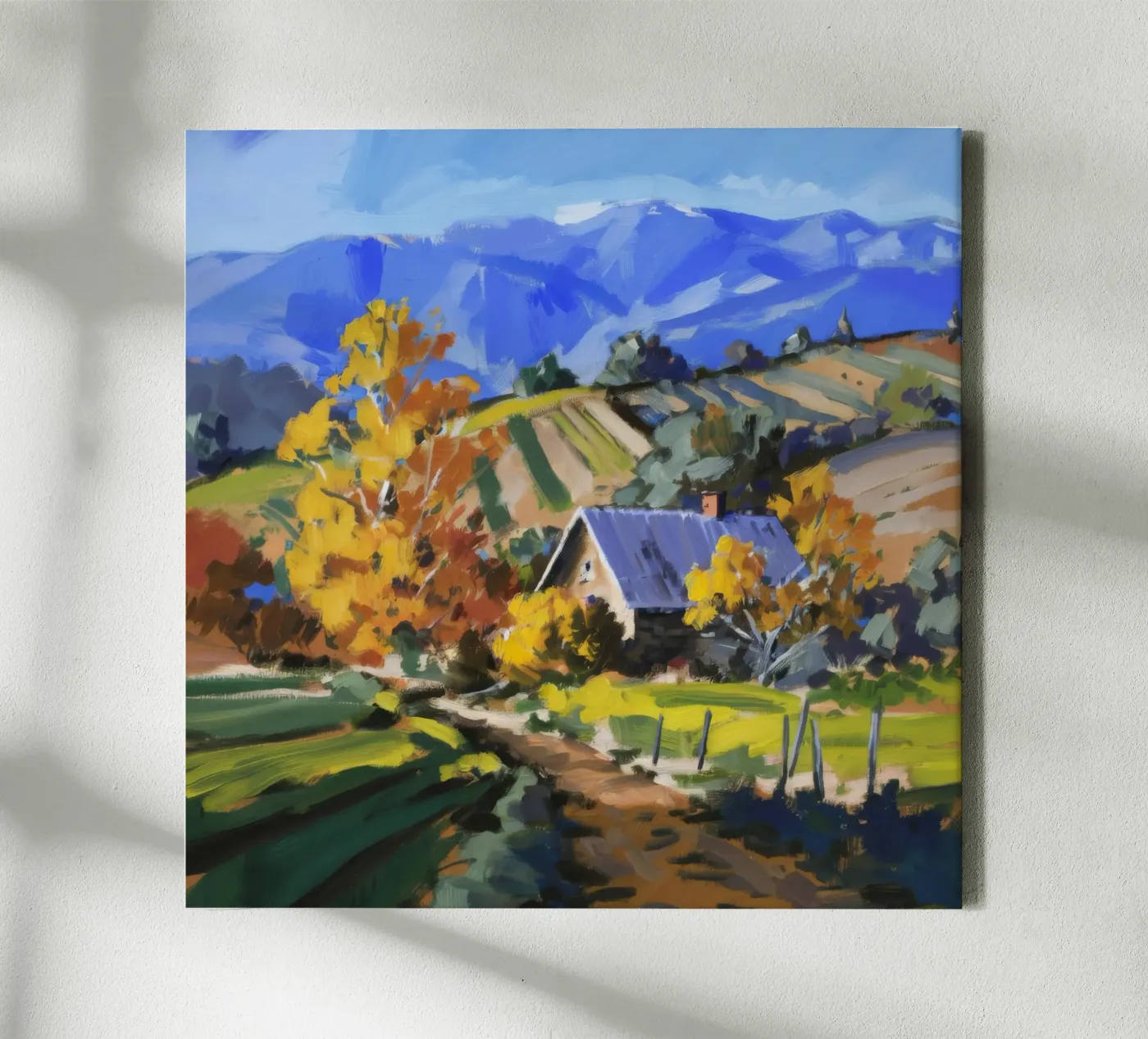Hillside Autumn Patchwork canvas by Celestial Harmony