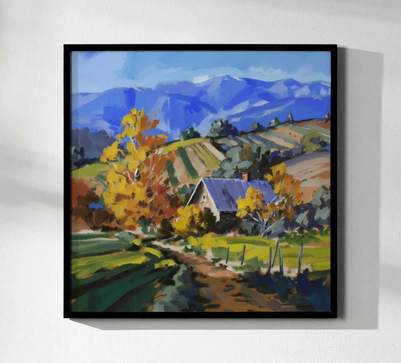 Hillside Autumn Patchwork Poster von Celestial Harmony