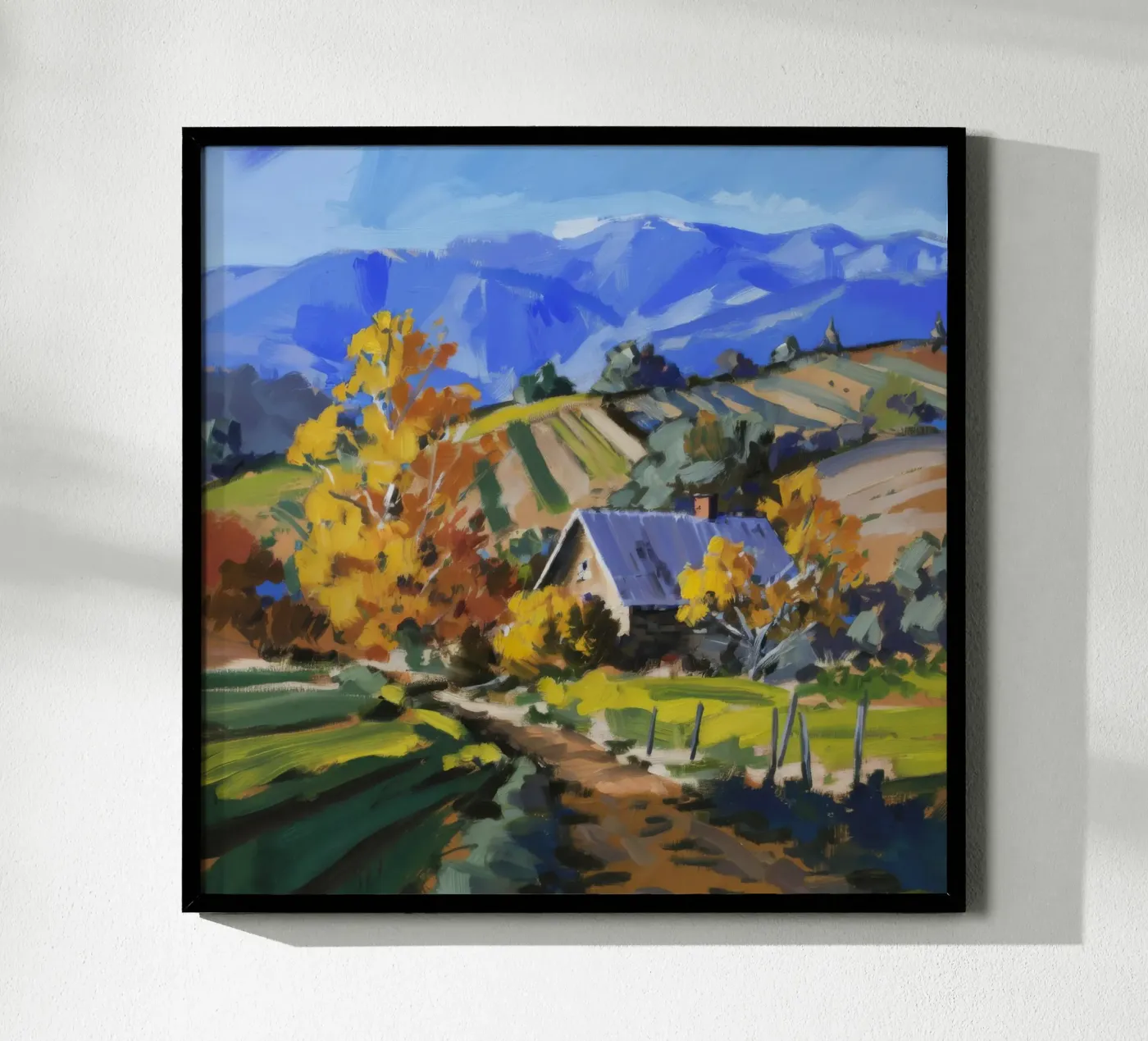 Hillside Autumn Patchwork poster by Celestial Harmony