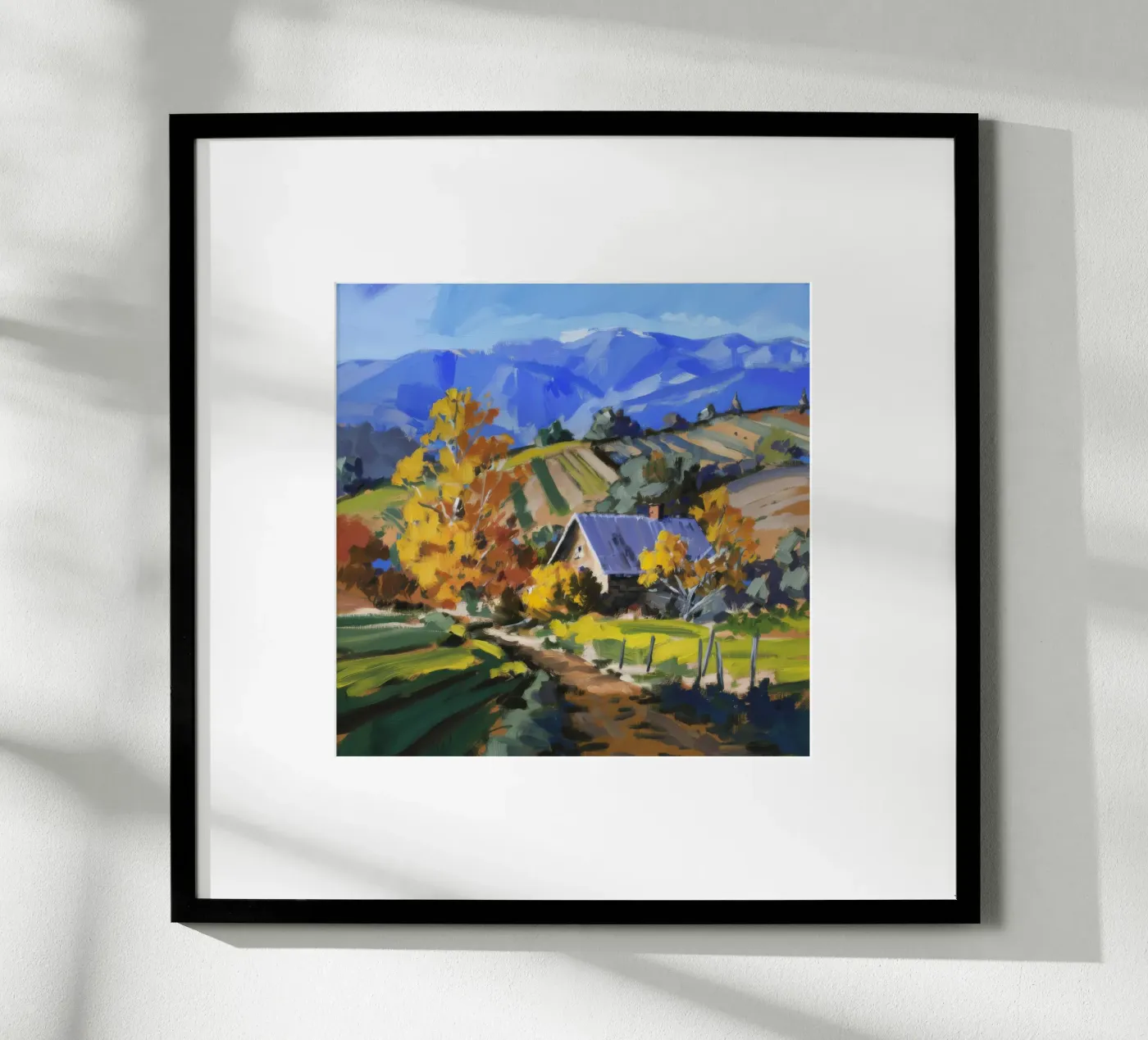 Hillside Autumn Patchwork poster by Celestial Harmony