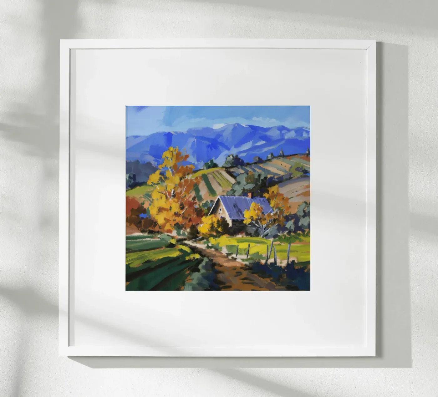 Hillside Autumn Patchwork poster by Celestial Harmony
