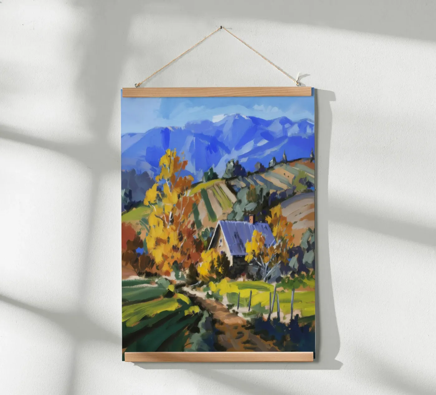 Hillside Autumn Patchwork poster by Celestial Harmony