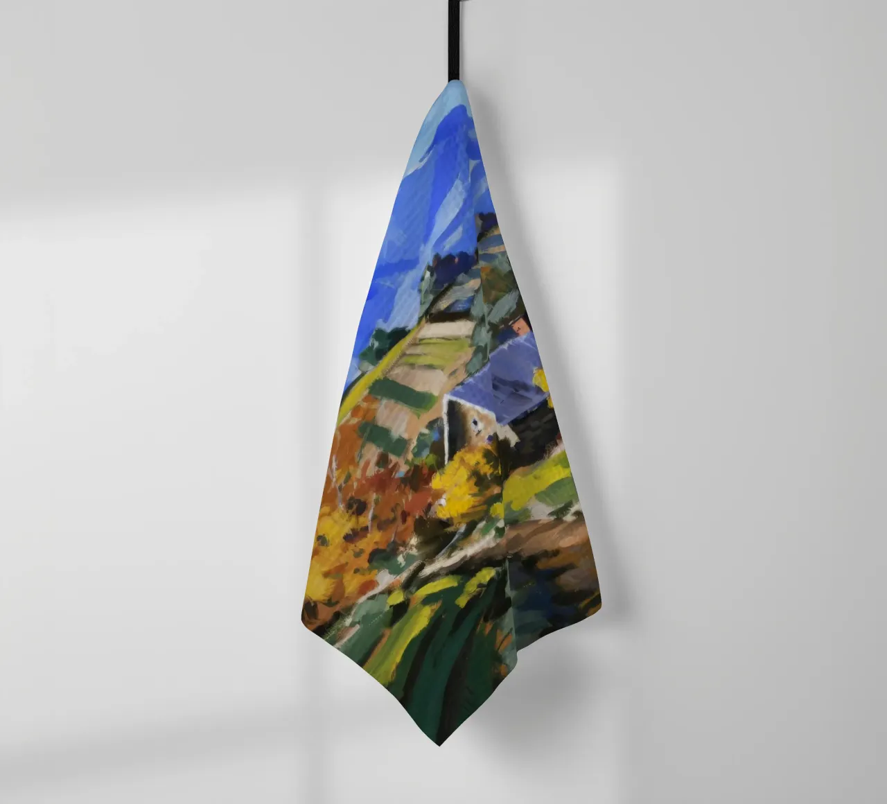 Patchwork d'autunno in collina canovaccio da cucina da Celestial Harmony