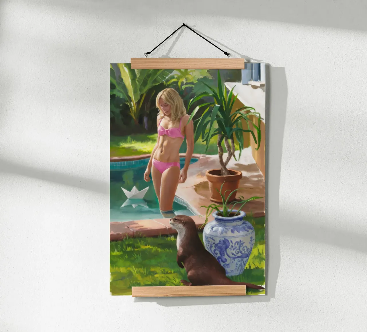 Giardino fiorito di fucsia poster con telaio in plastica da Infinite Chroma