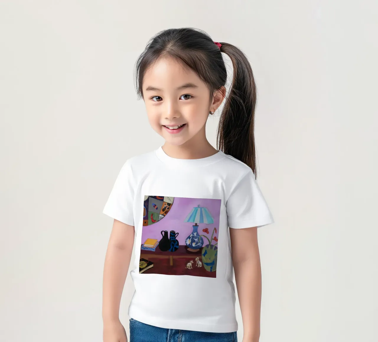 Menagerie di lampade color malva t-shirt bambini da Opal Strokes
