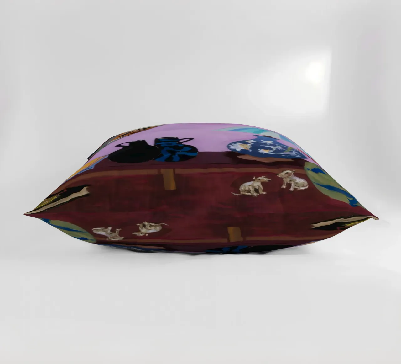 Menagerie di lampade color malva cuscino da Opal Strokes