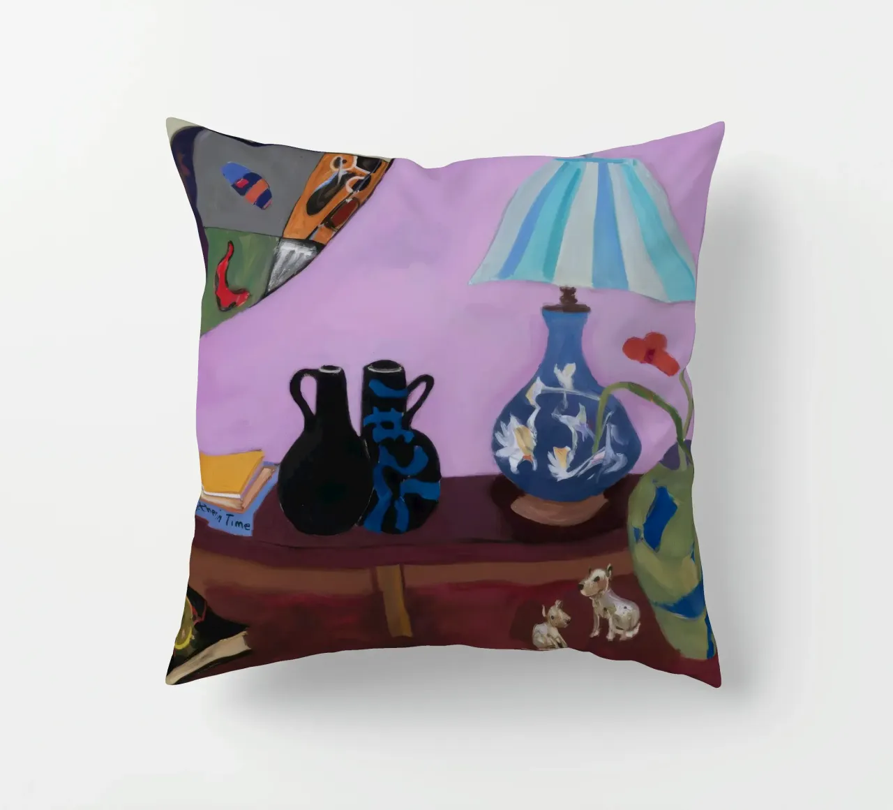Menagerie di lampade color malva cuscino da Opal Strokes