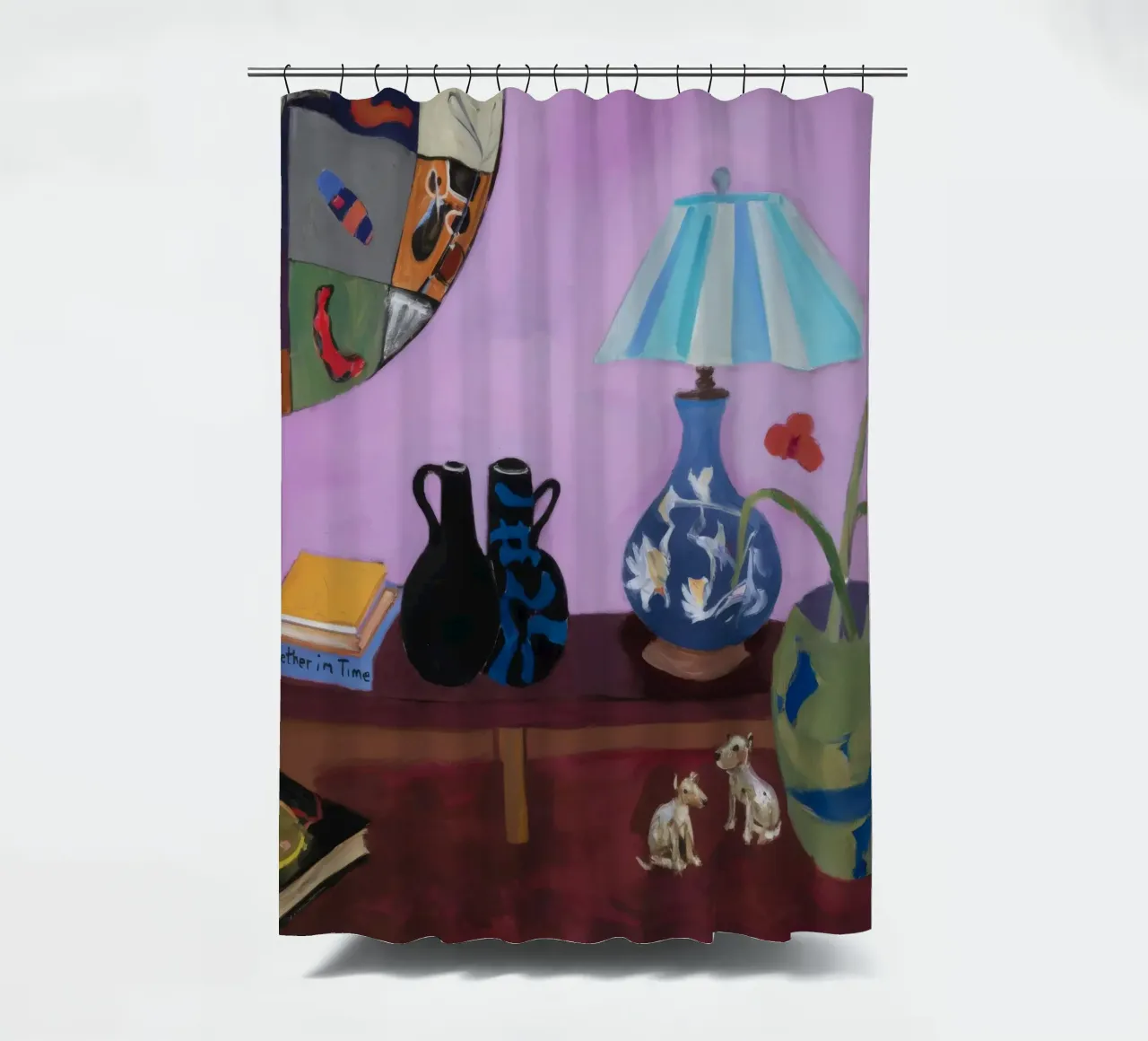 Menagerie di lampade color malva tenda da doccia da Opal Strokes