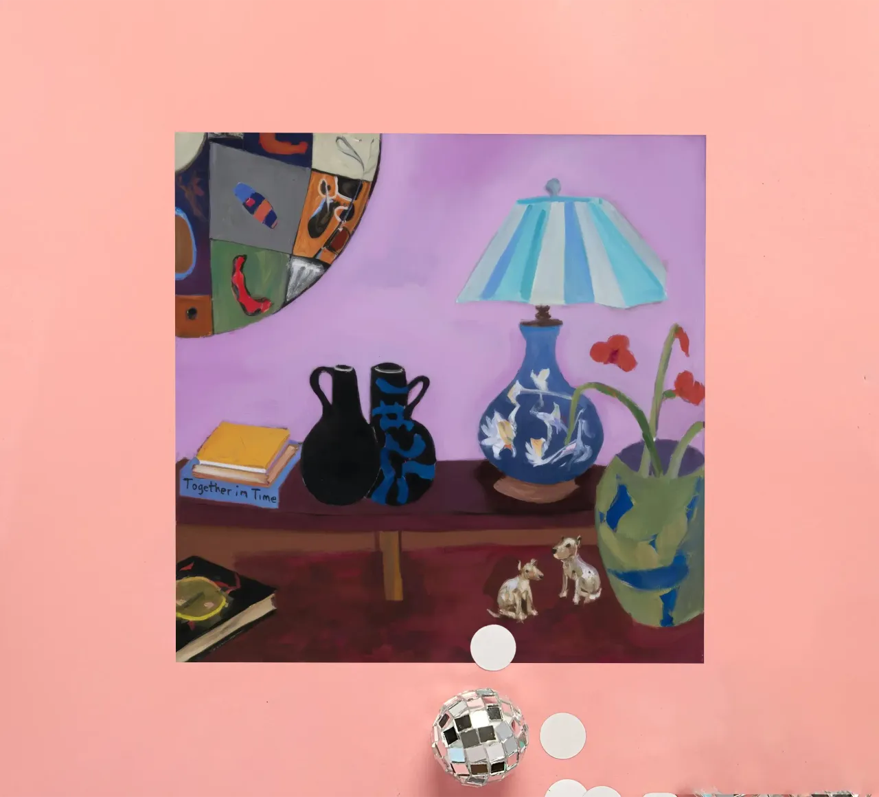 Menagerie di lampade color malva adesivo da Opal Strokes