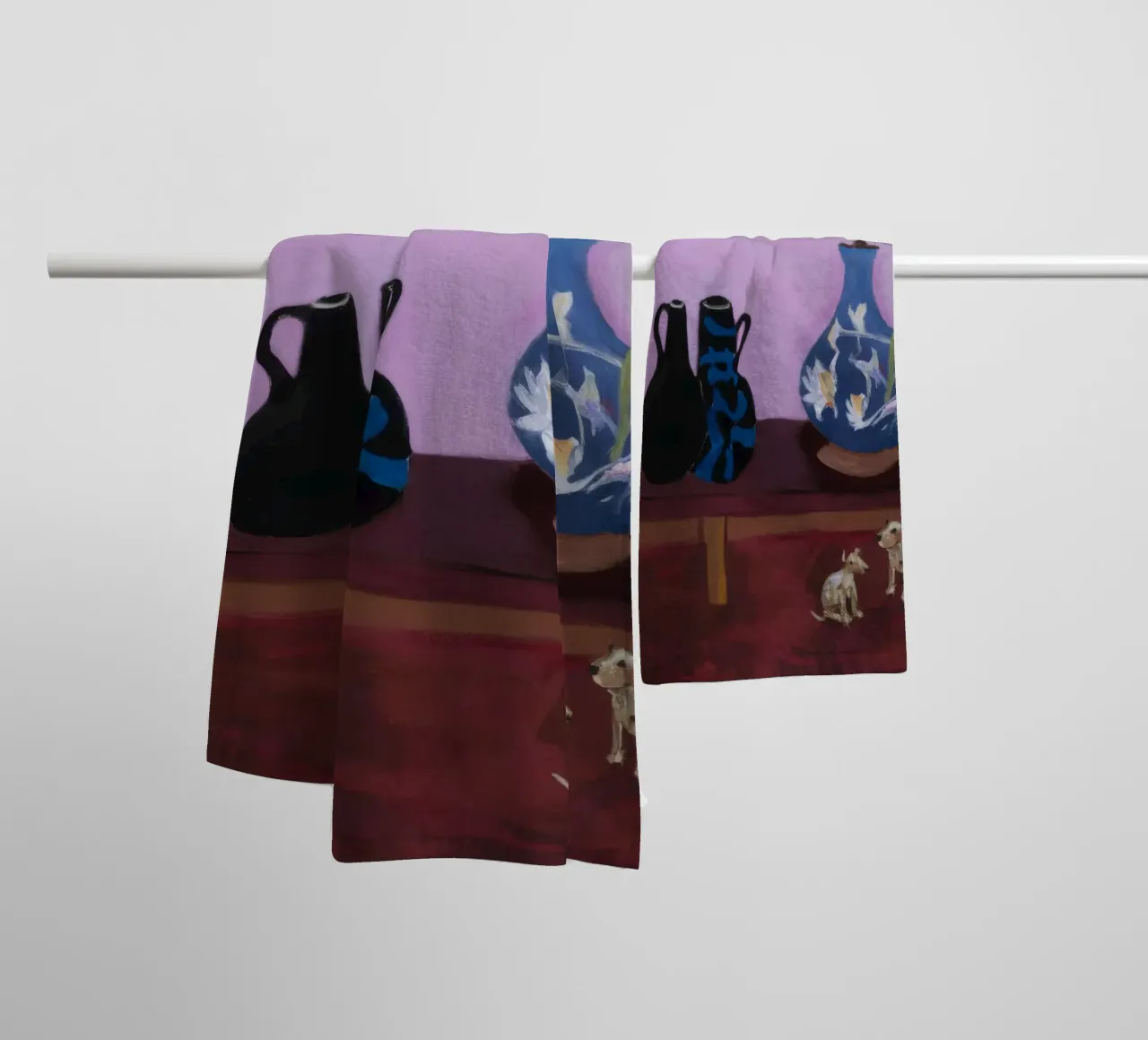 Menagerie di lampade color malva asciugamano da bagno da Opal Strokes