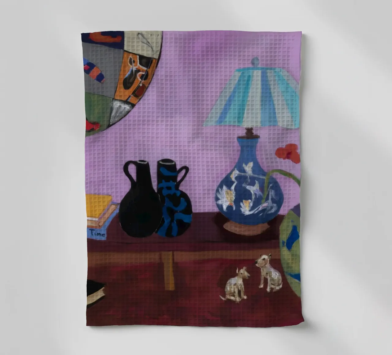 Lampe Mauve Menagerie torchon de Opal Strokes