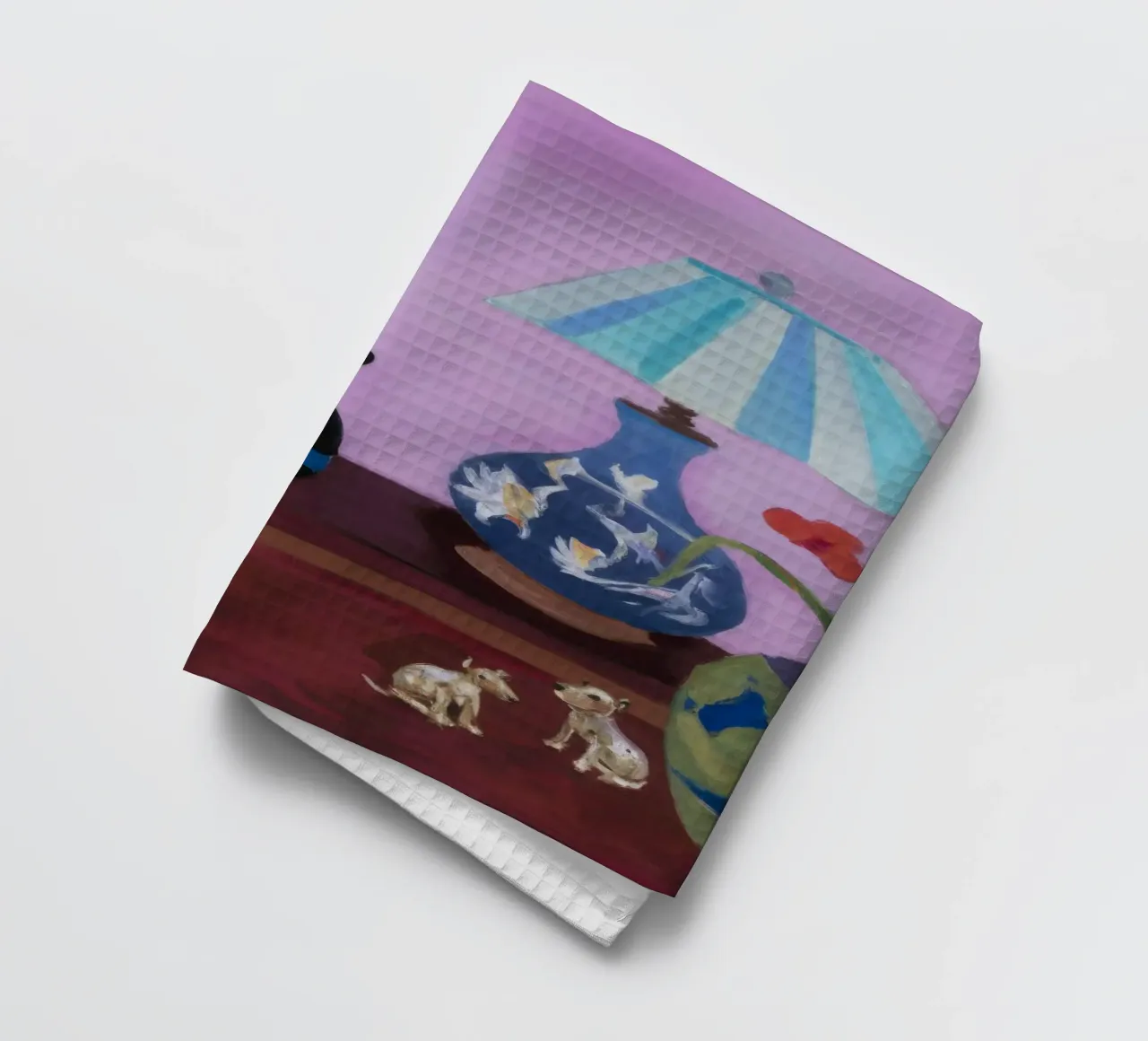 Lampe Mauve Menagerie torchon de Opal Strokes