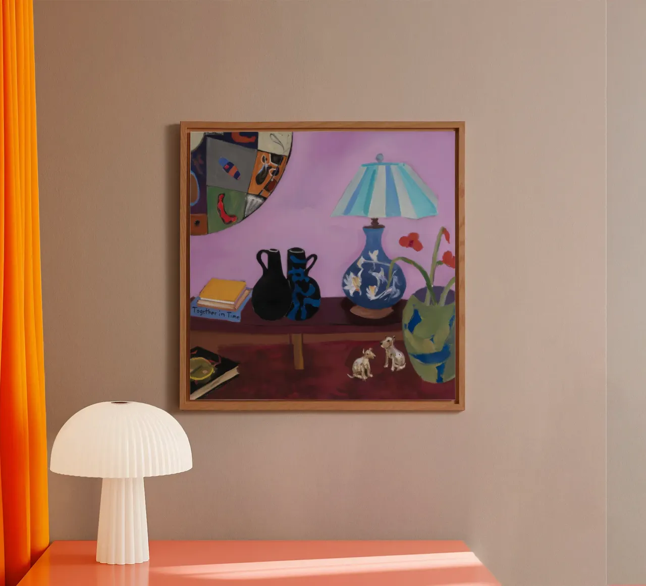 Menagerie di lampade color malva alluminio dibond da Opal Strokes