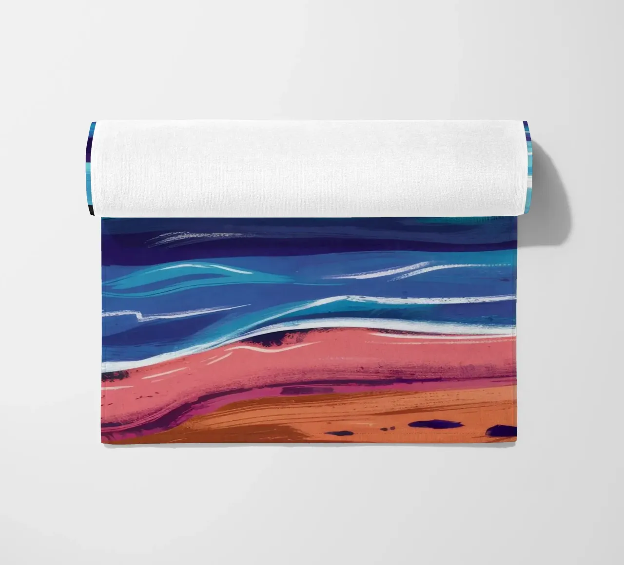 Bandiera nera sulla spiaggia telo mare da Silk Palette