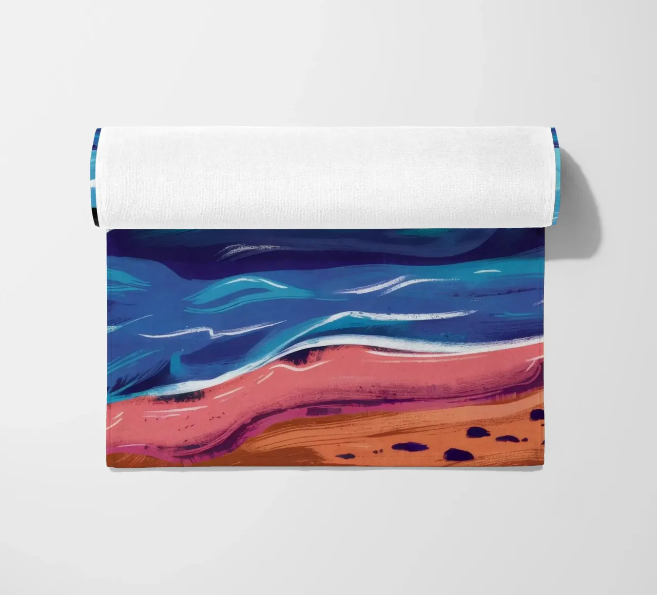 Bandiera nera sulla spiaggia telo mare da Silk Palette