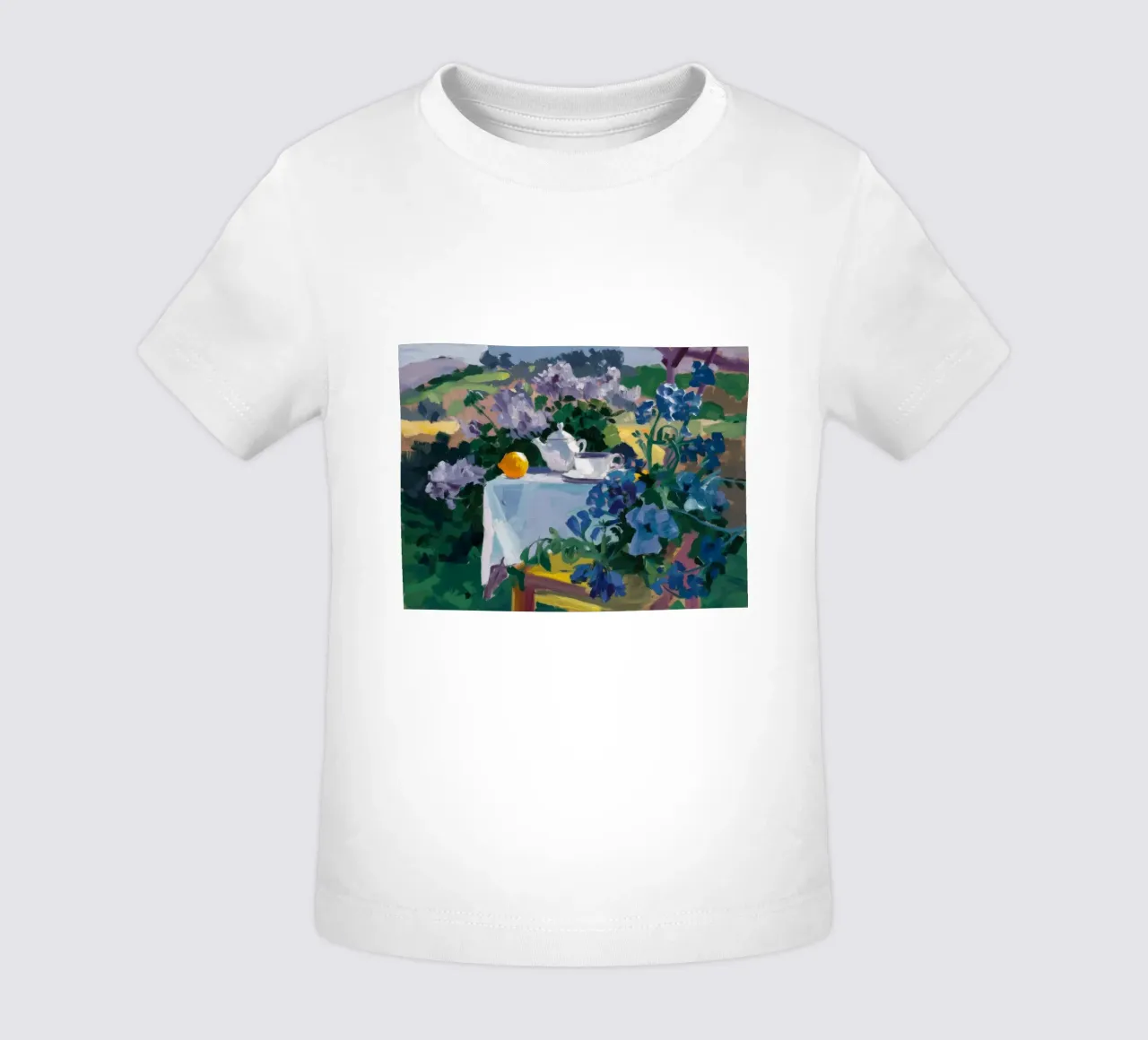 Iris Garden Serenity baby t-shirt by Radiance Landscape