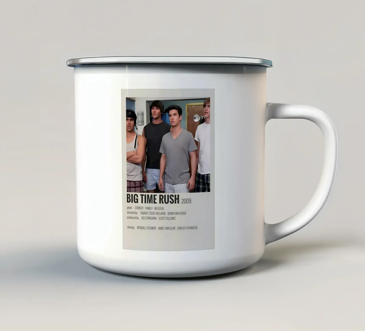 BIG TIME RUSH 2009 tazza in smalto da MVFminimalist