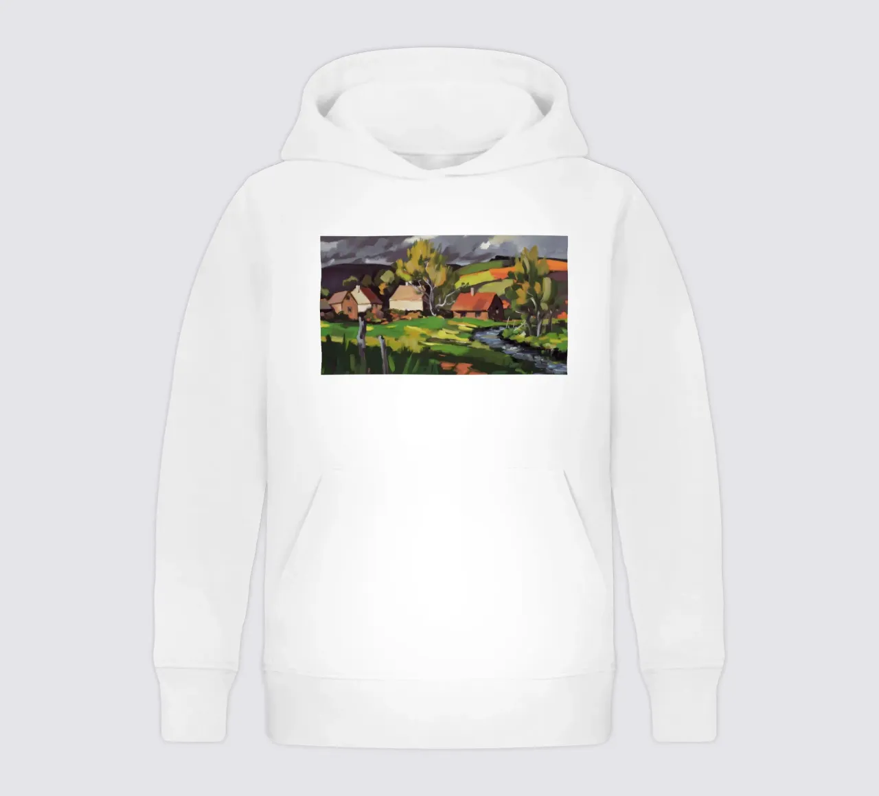 Tranquillo borgo di campagna felpa bambino con cappuccio da Celestial Harmony