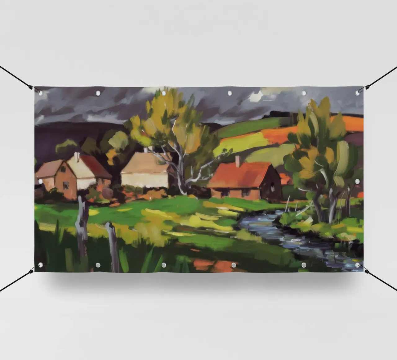 Tranquillo borgo di campagna telo in pvc da Celestial Harmony