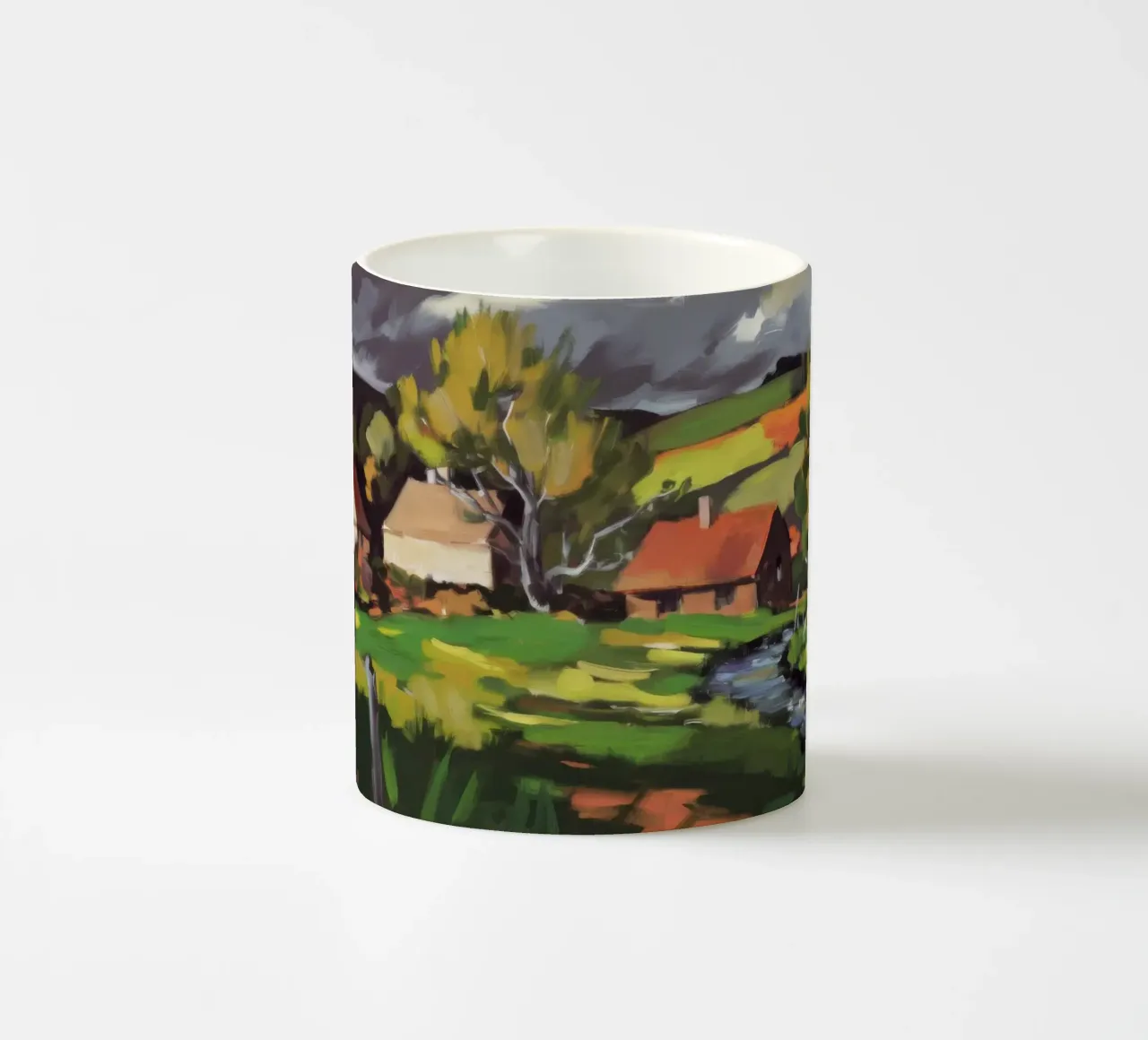Tranquillo borgo di campagna tazza in ceramica da Celestial Harmony