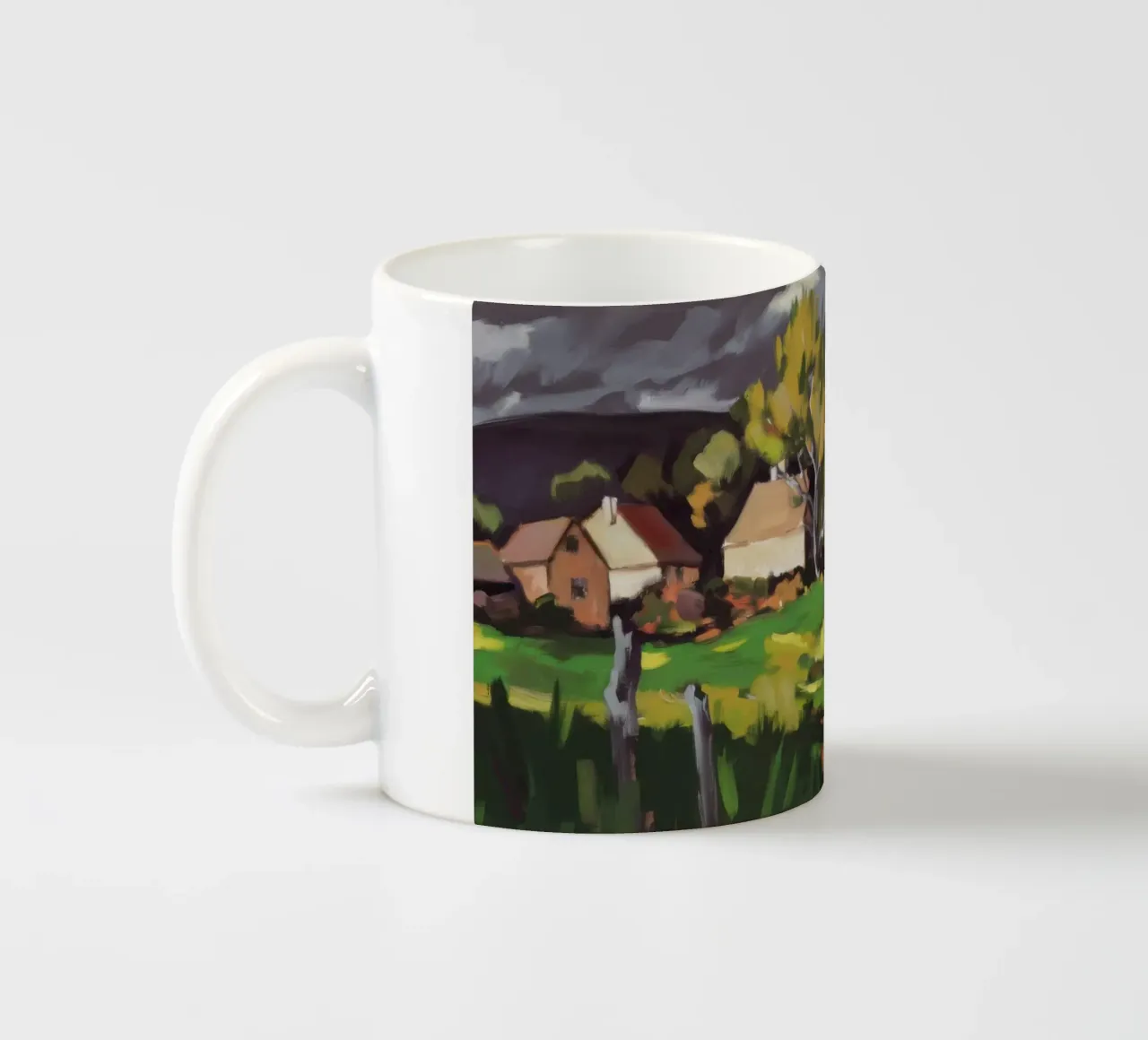 Tranquillo borgo di campagna tazza in ceramica da Celestial Harmony