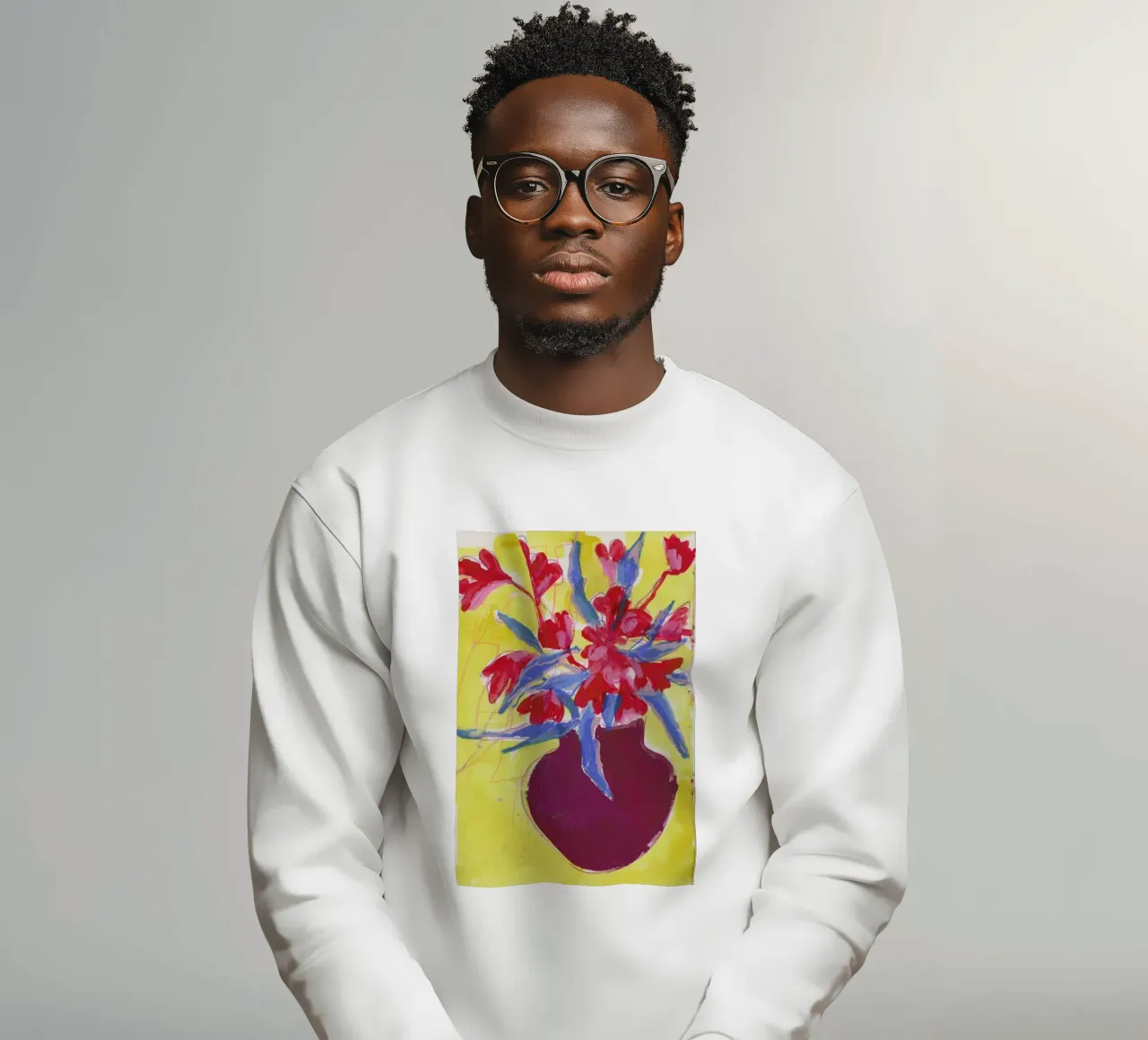 First Half Yellow Sketchbook Page sweatshirt by Sonia Brittain