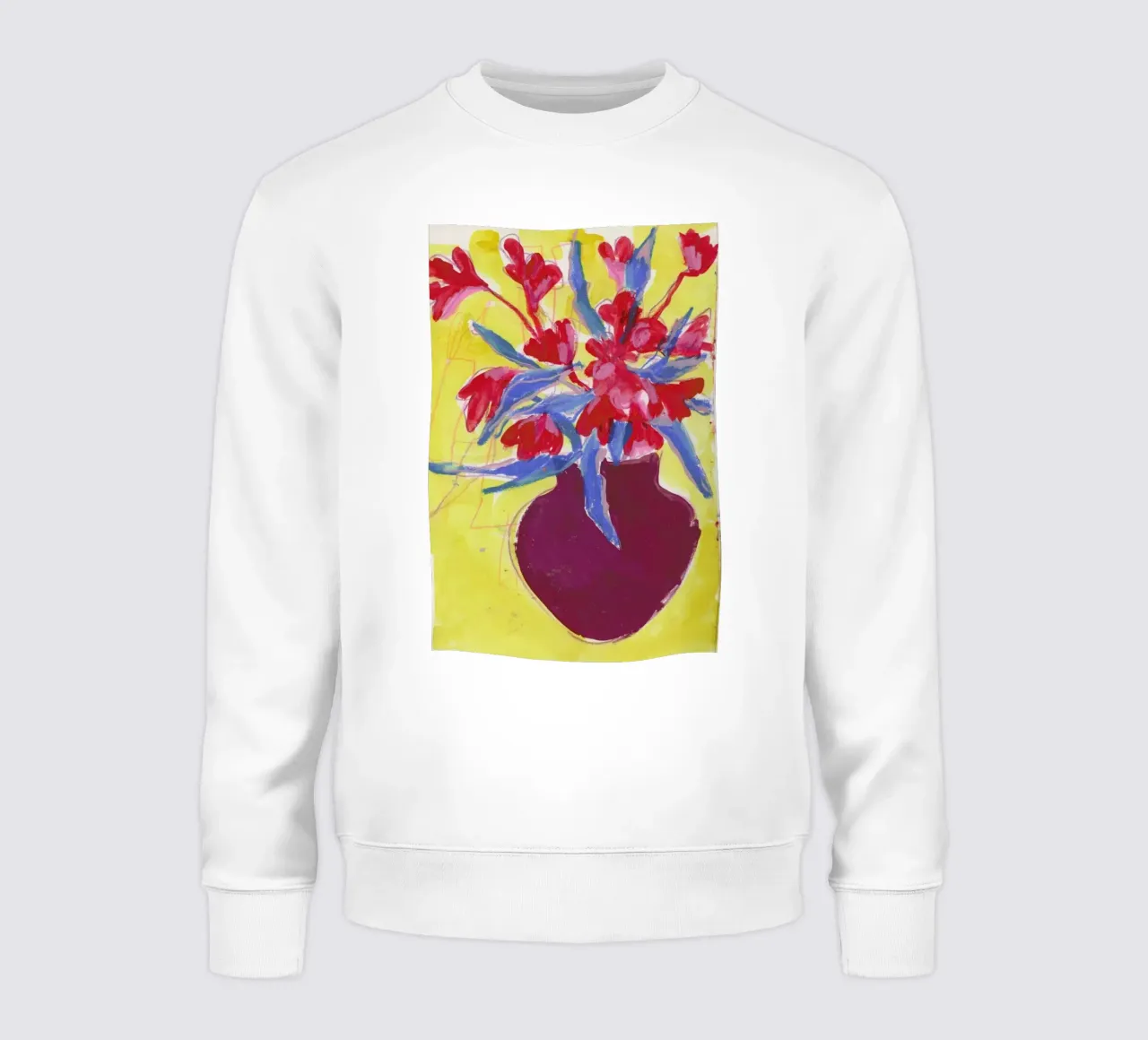 First Half Yellow Sketchbook Page sweatshirt by Sonia Brittain