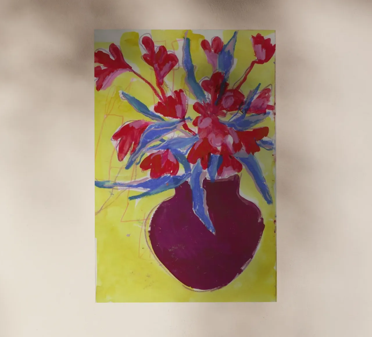 First Half Yellow Sketchbook Page pellicola backlit da Sonia Brittain