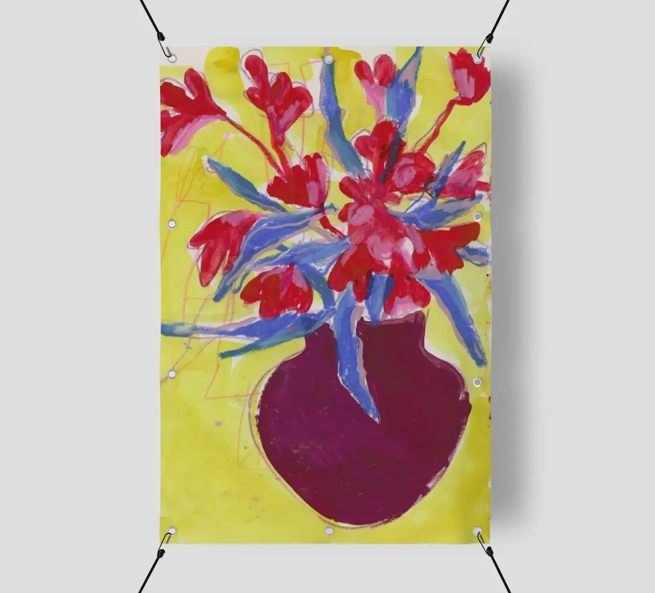 First Half Yellow Sketchbook Page telo in pvc da Sonia Brittain