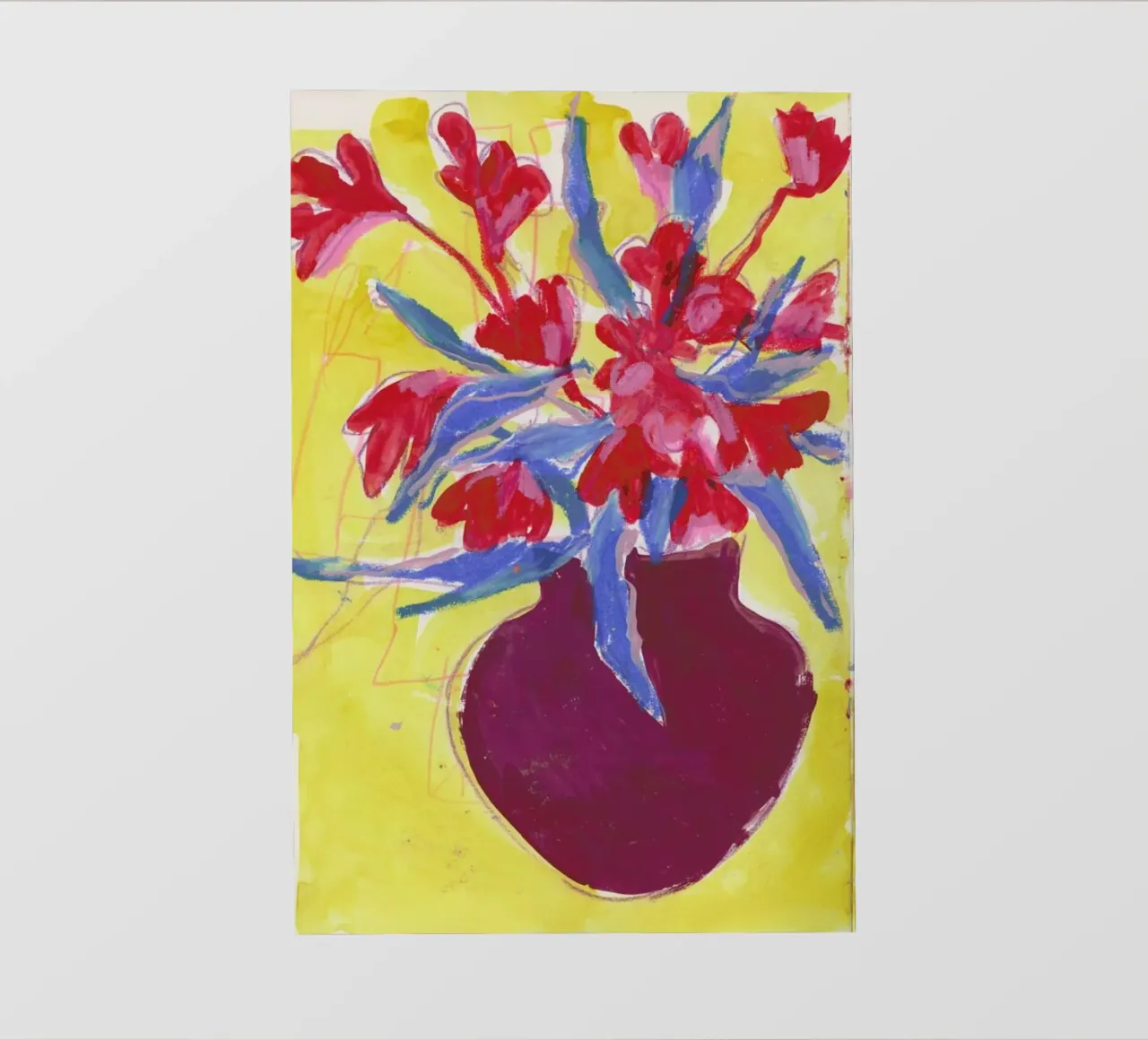 First Half Yellow Sketchbook Page telo in pvc da Sonia Brittain