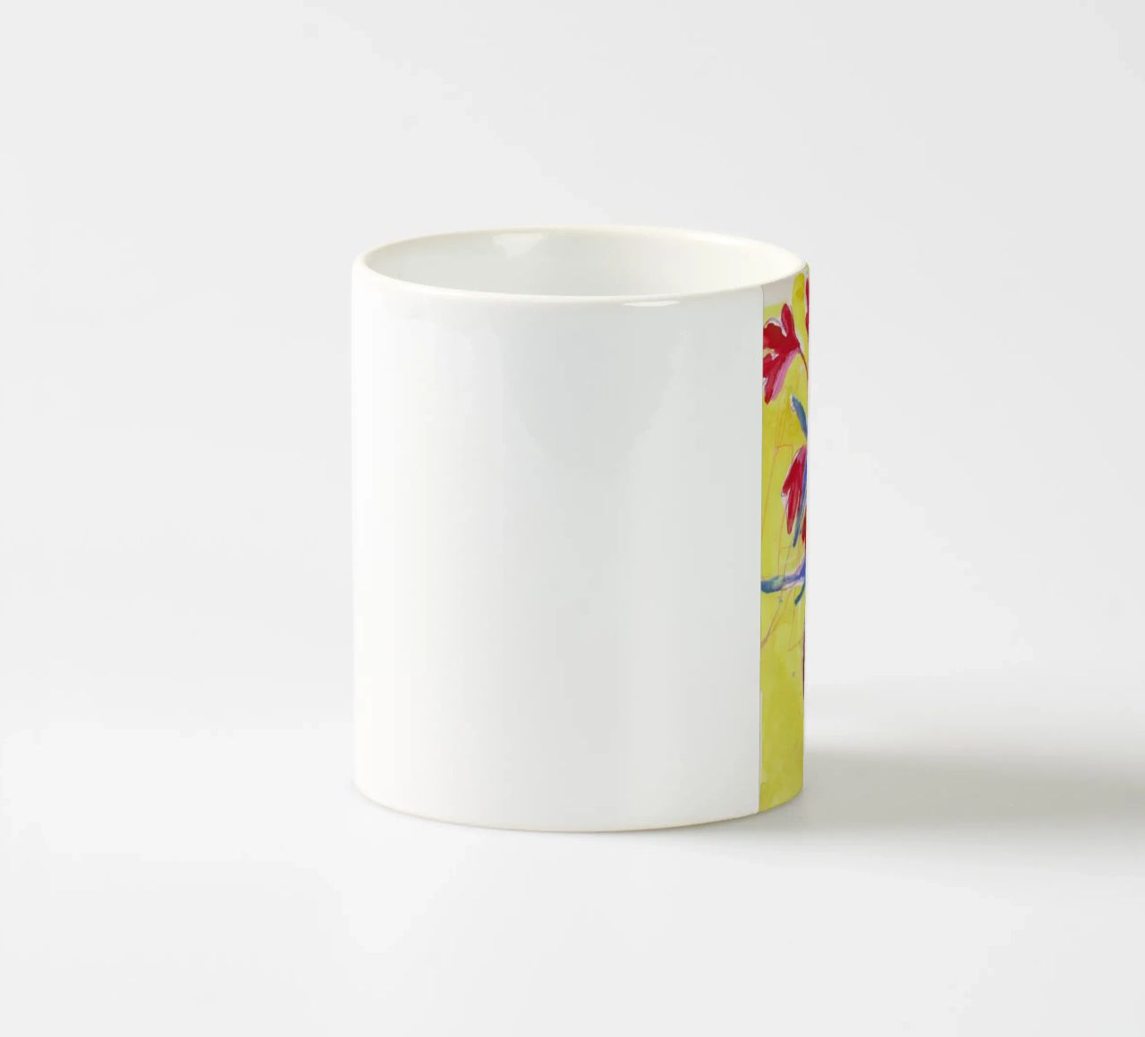 First Half Yellow Sketchbook Page tazza in ceramica da Sonia Brittain