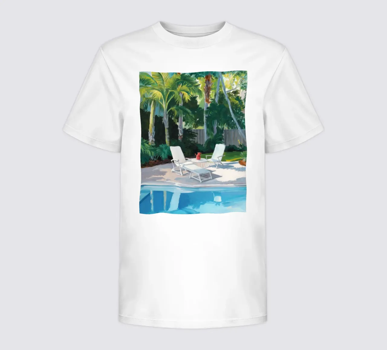 Oasi di palme illuminata dal sole t-shirt bambini da Infinite Chroma