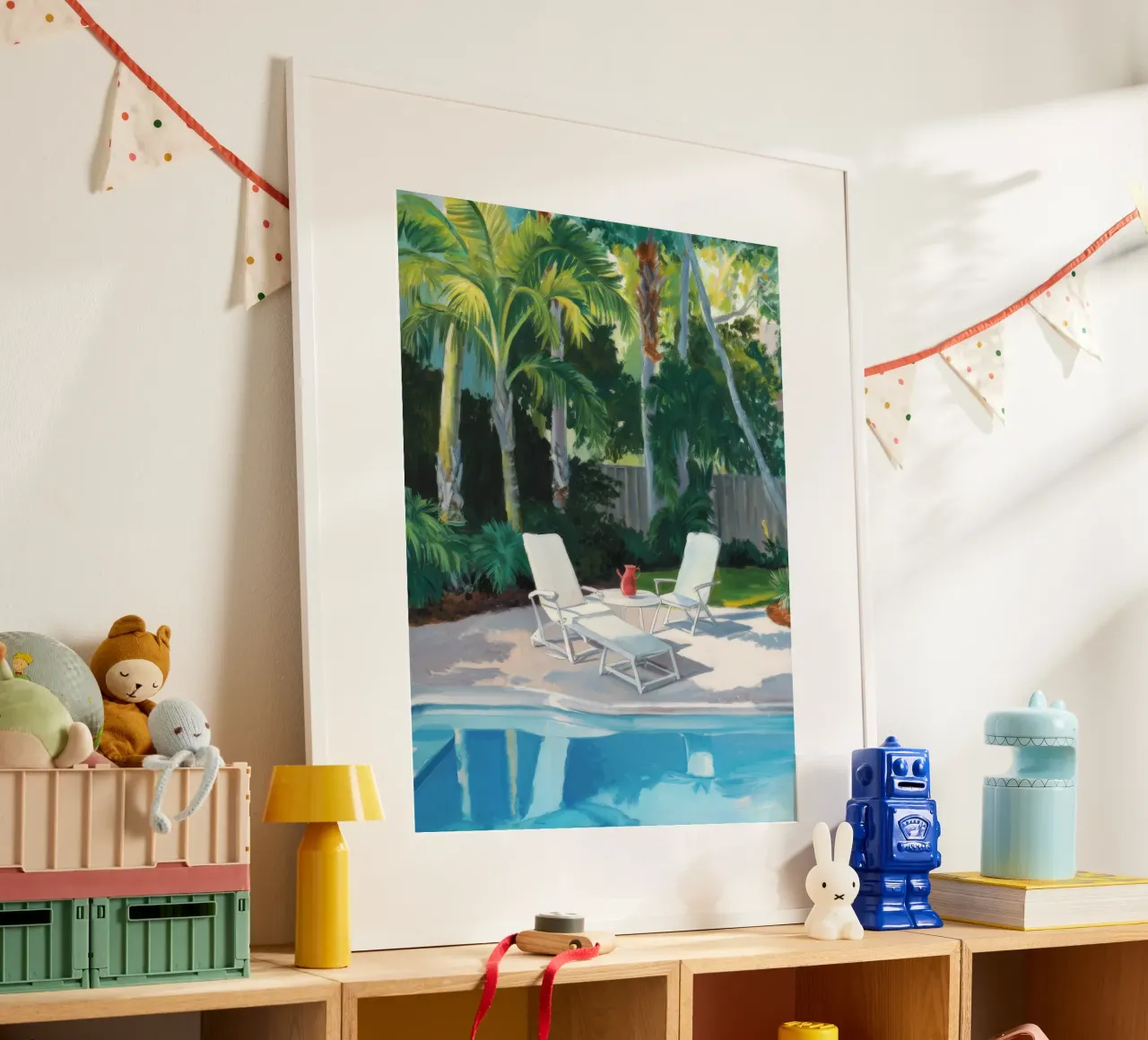Sunlit Palm Oasis Hahnemühle von Infinite Chroma
