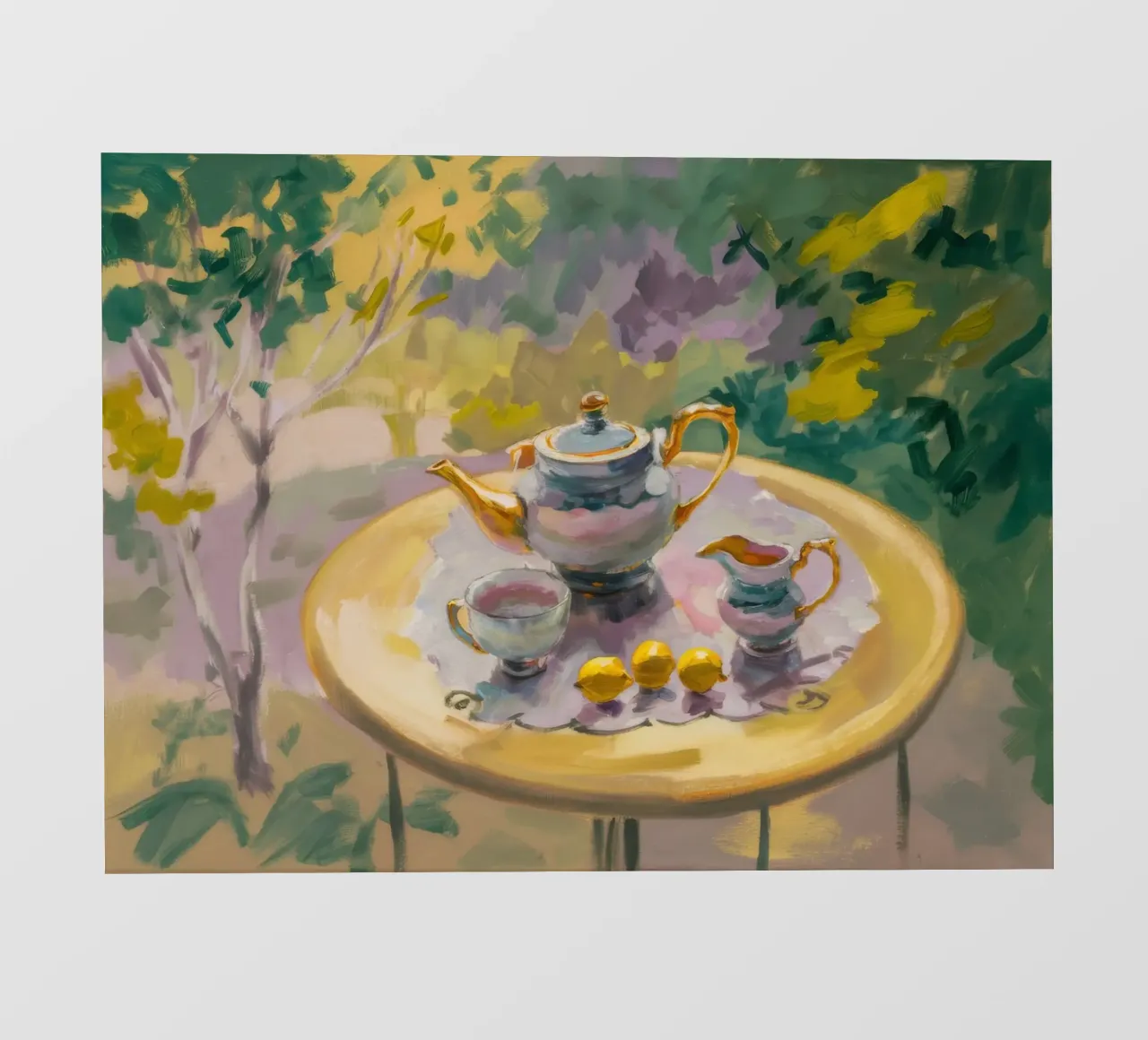 Gilded Tea Repast backlit film by Radiance Landscape