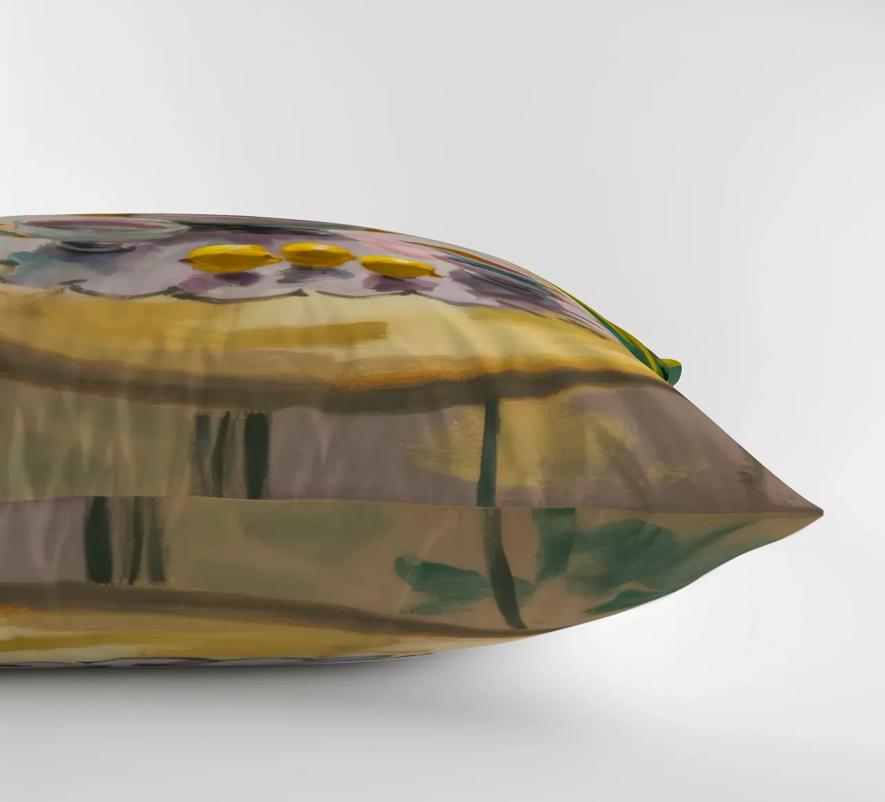 Gilded Tea Repast decorative cushion by Radiance Landscape