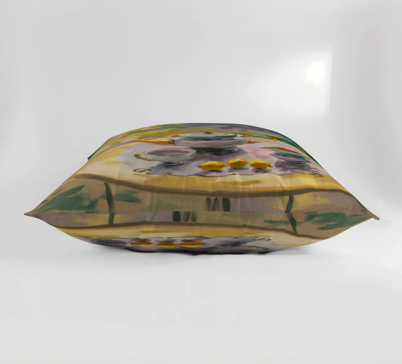 Gilded Tea Repast decorative cushion by Radiance Landscape
