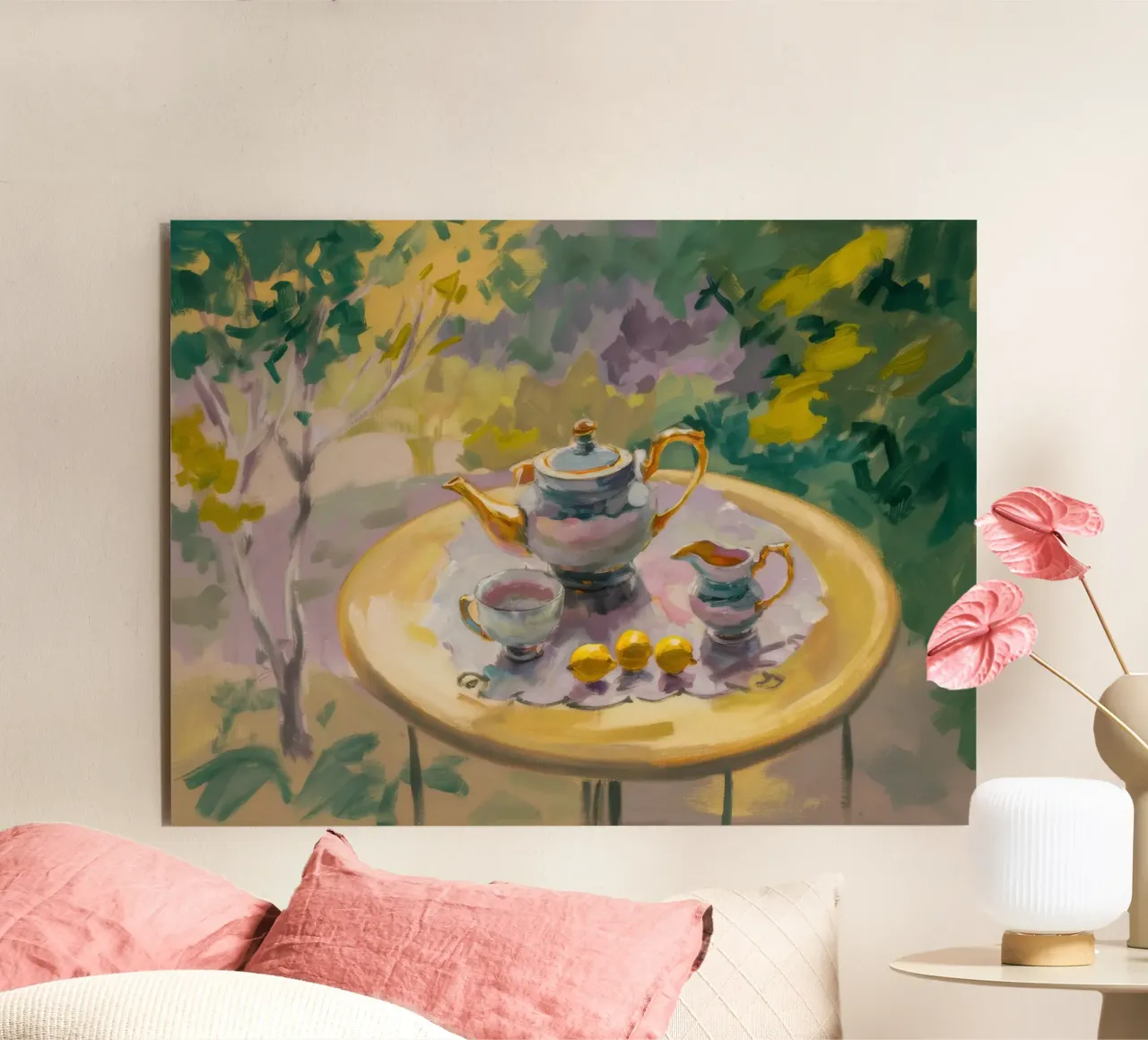 Gilded Tea Repast forex plate by Radiance Landscape