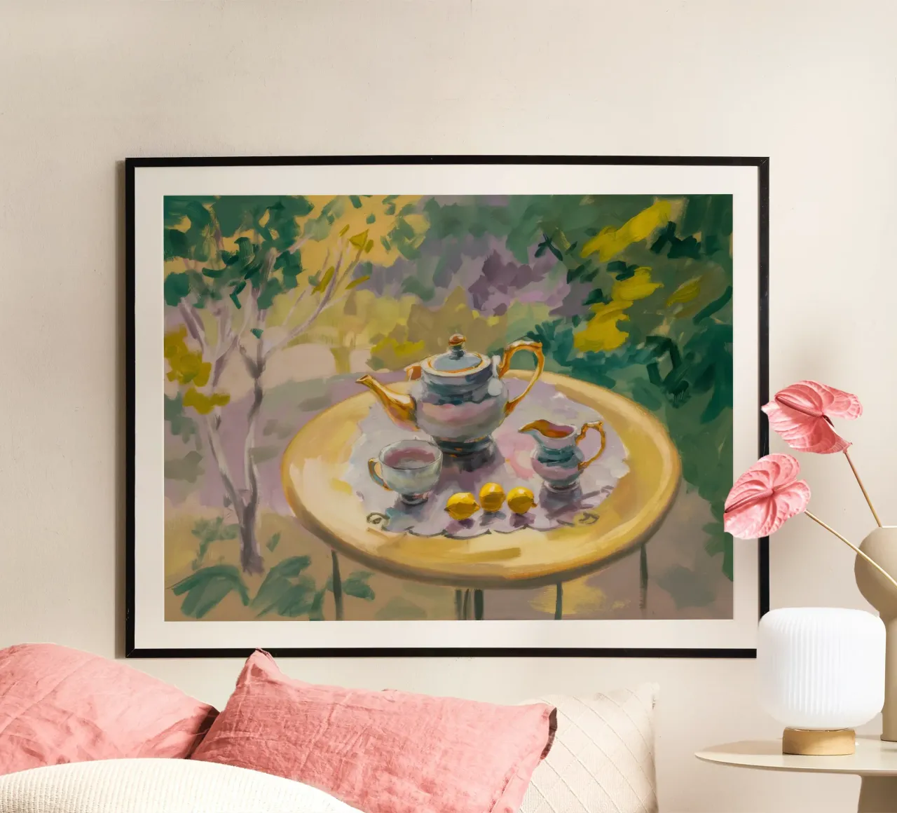 Gilded Tea Repast poster by Radiance Landscape