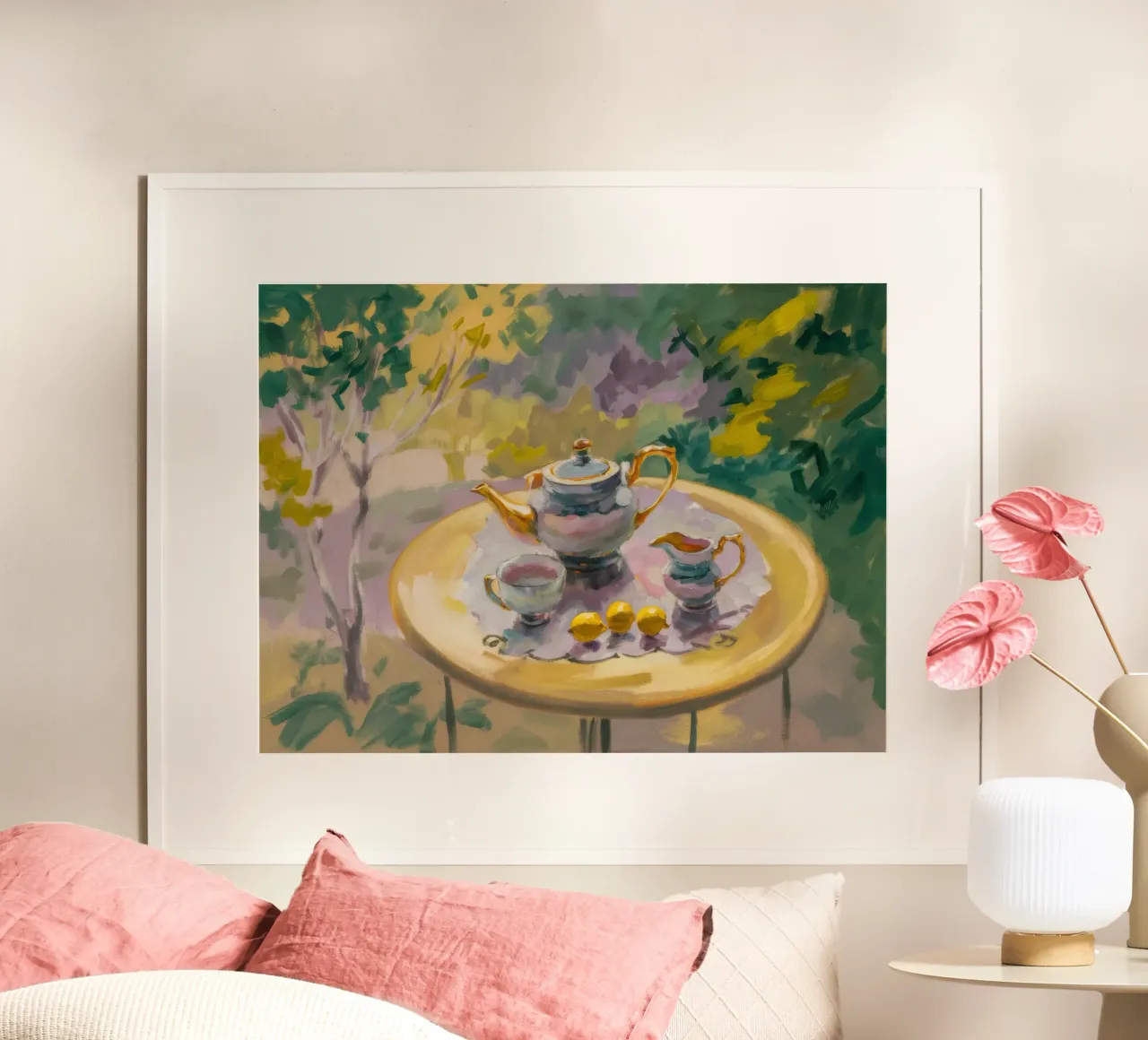 Gilded Tea Repast poster by Radiance Landscape