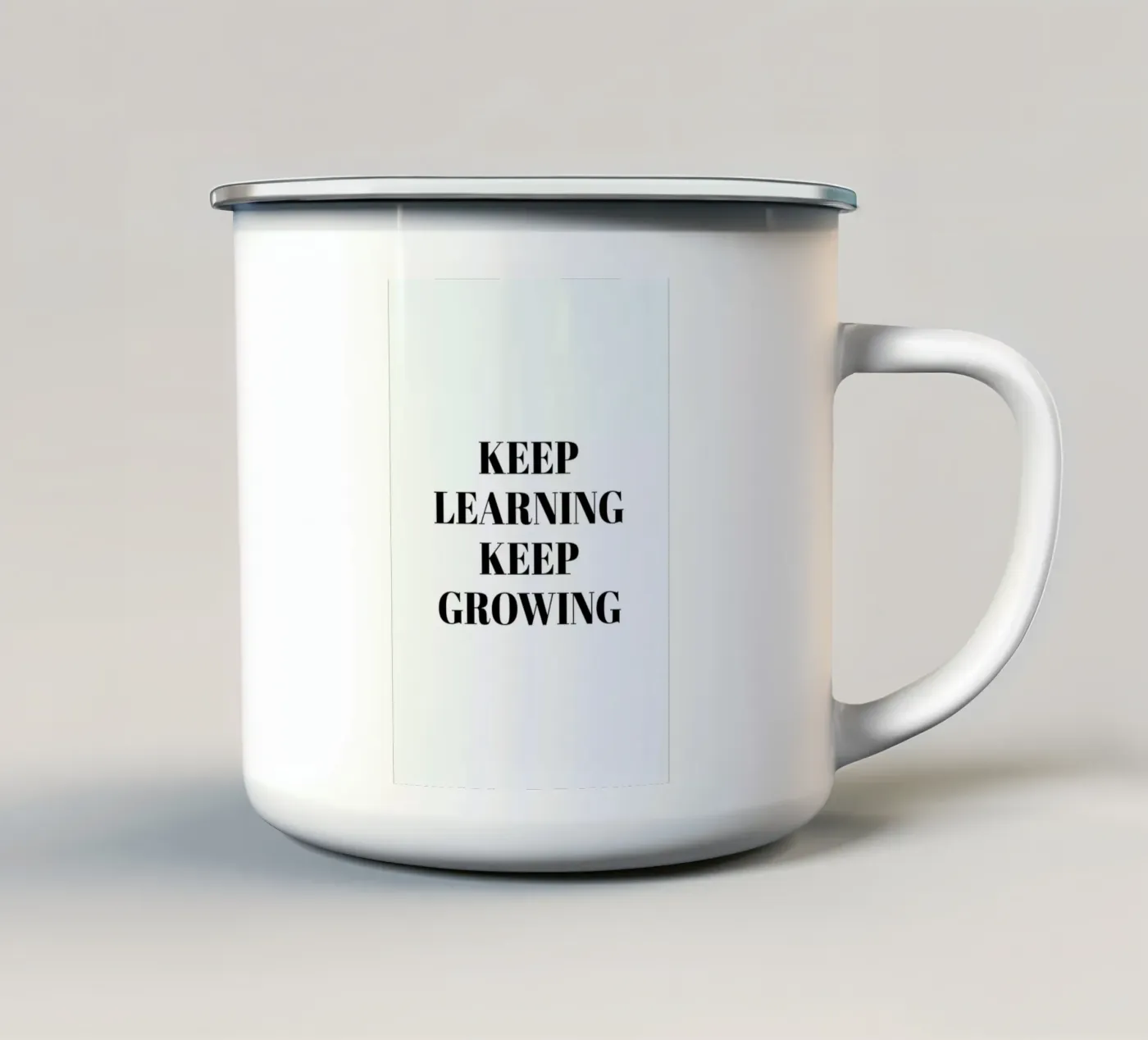 Keep Learning enamel mug by Studio One