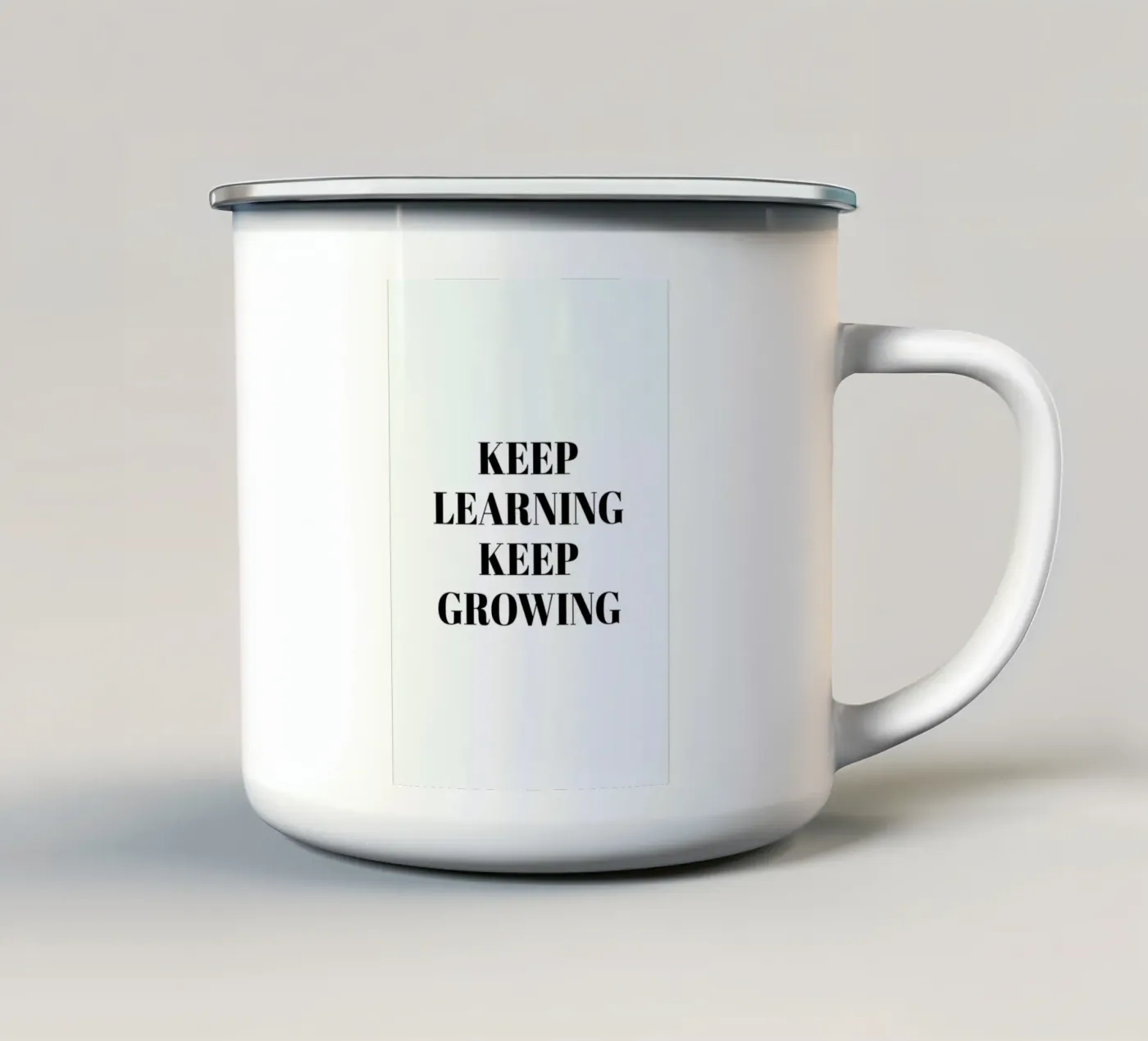 Keep Learning Emaille Tasse von Studio One