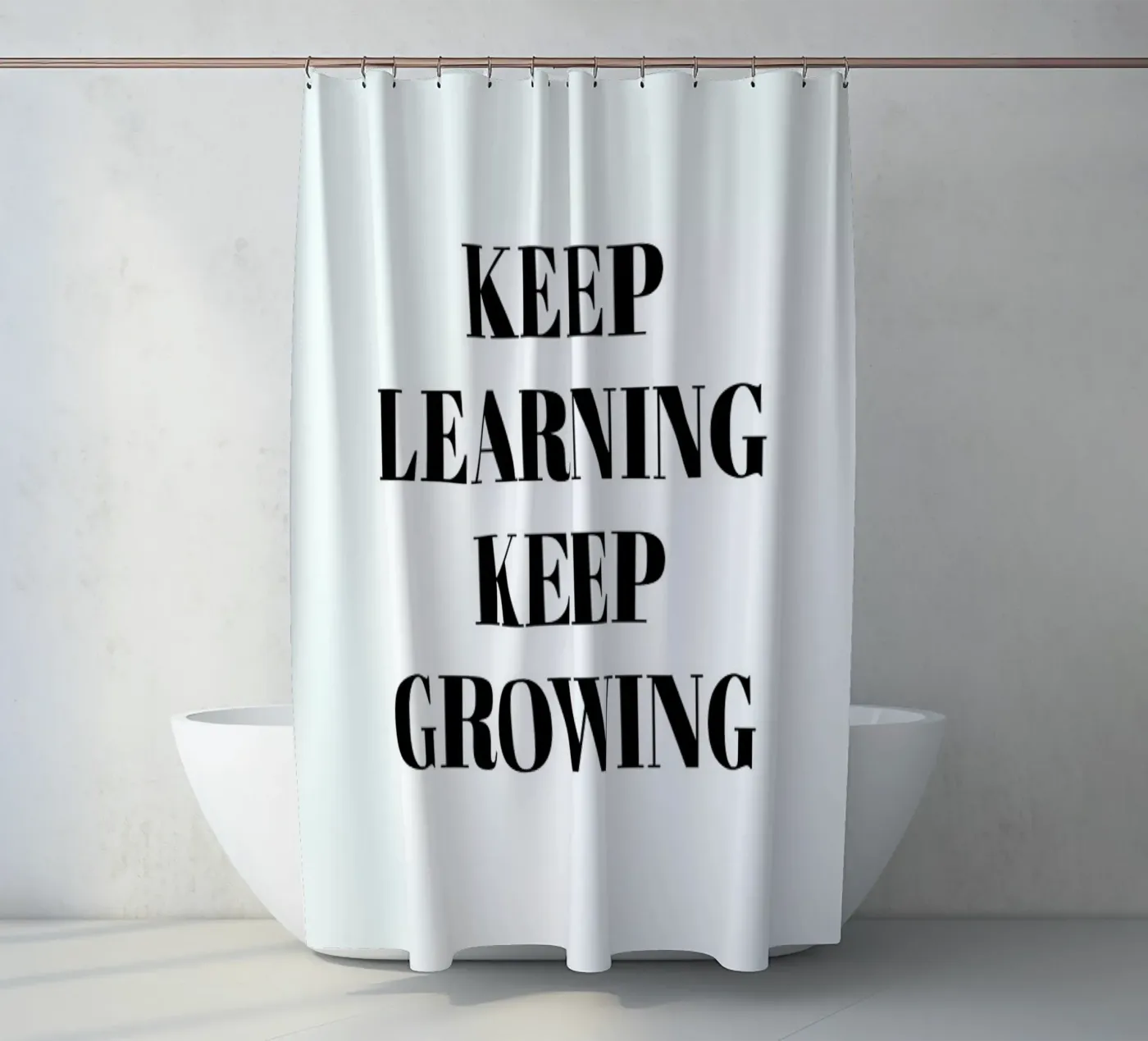 Keep Learning shower curtain by Studio One