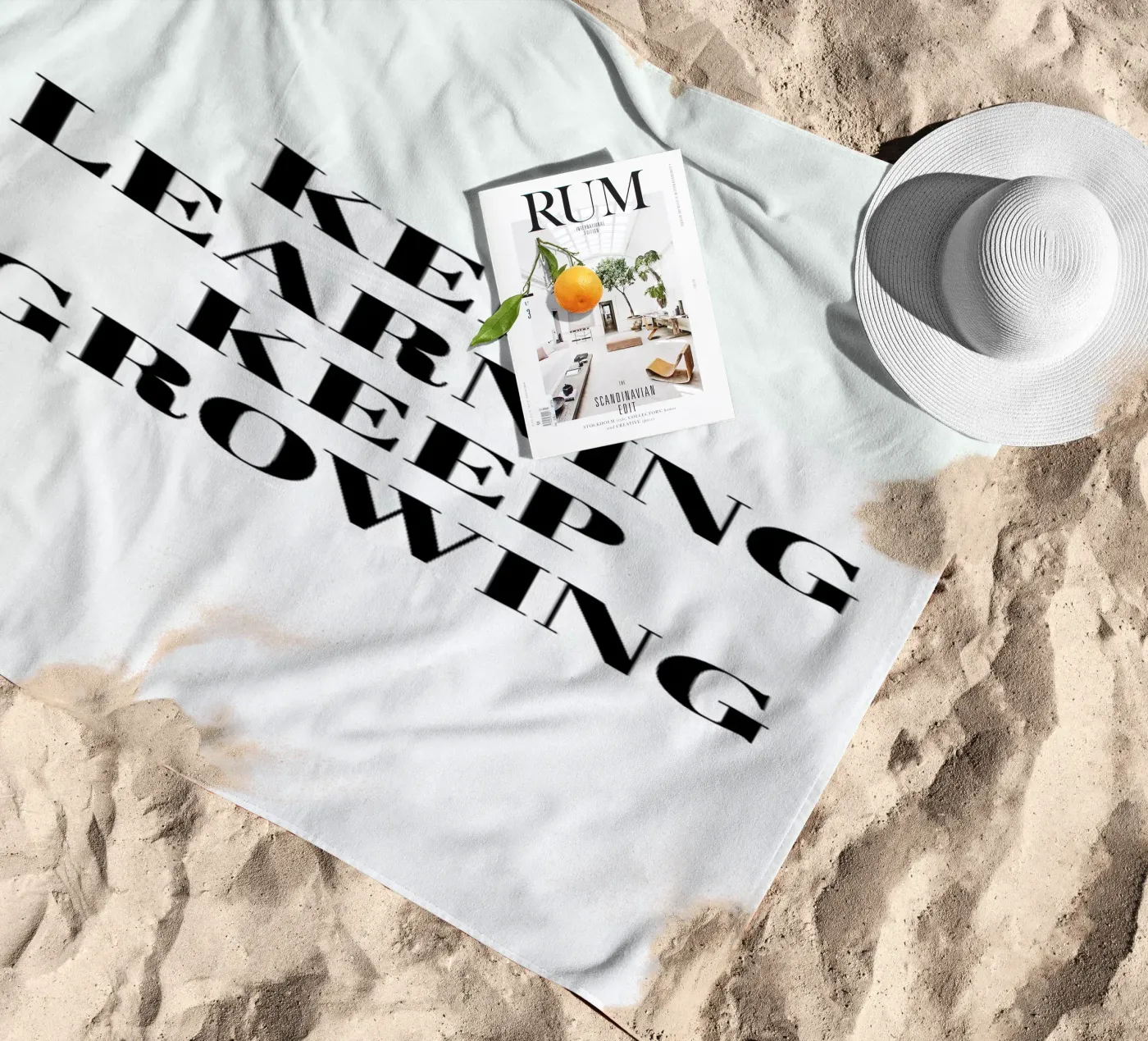 Keep Learning strandhanddoek van Studio One